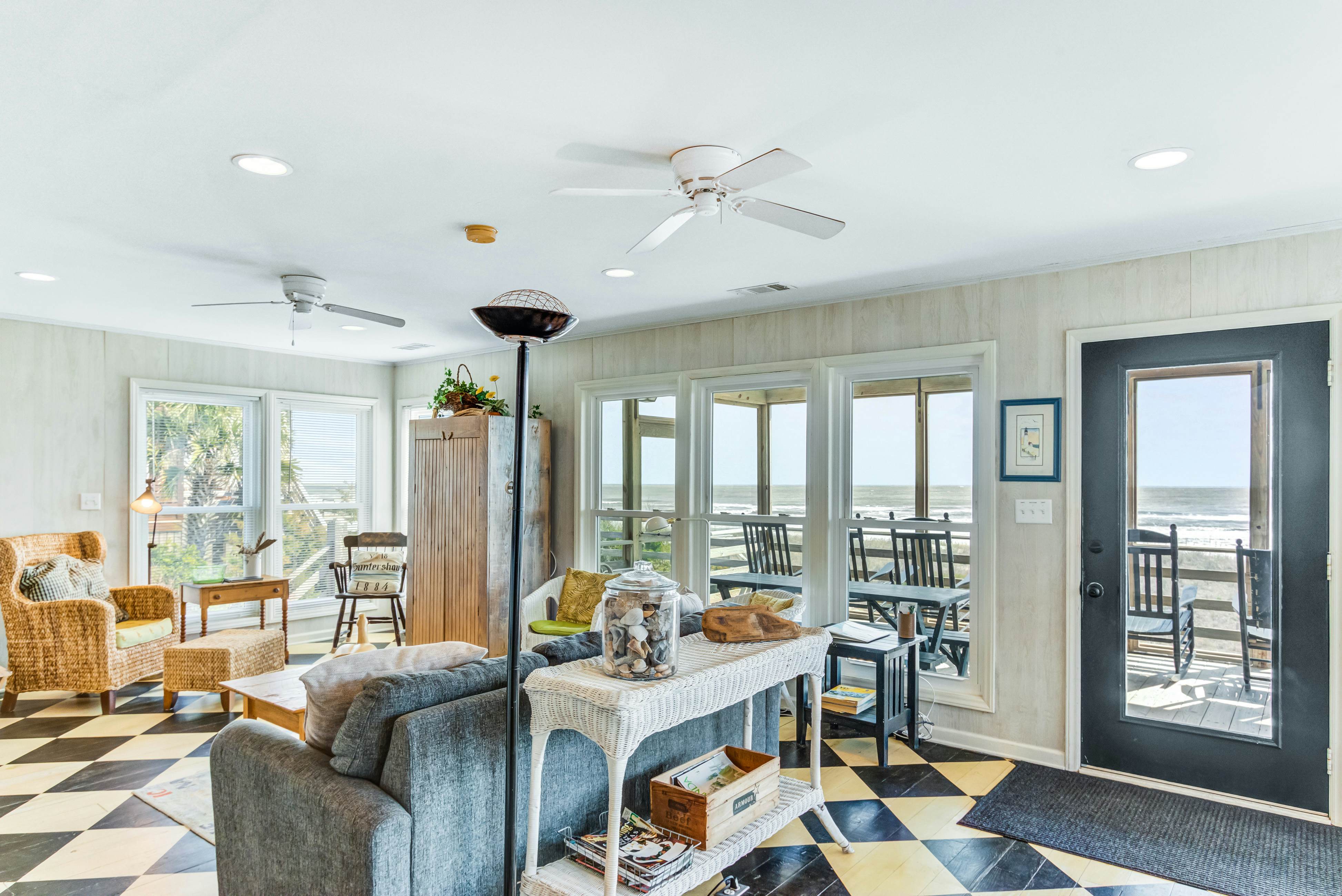 Special oceanfront home w/ stunning ocean views & private beach access