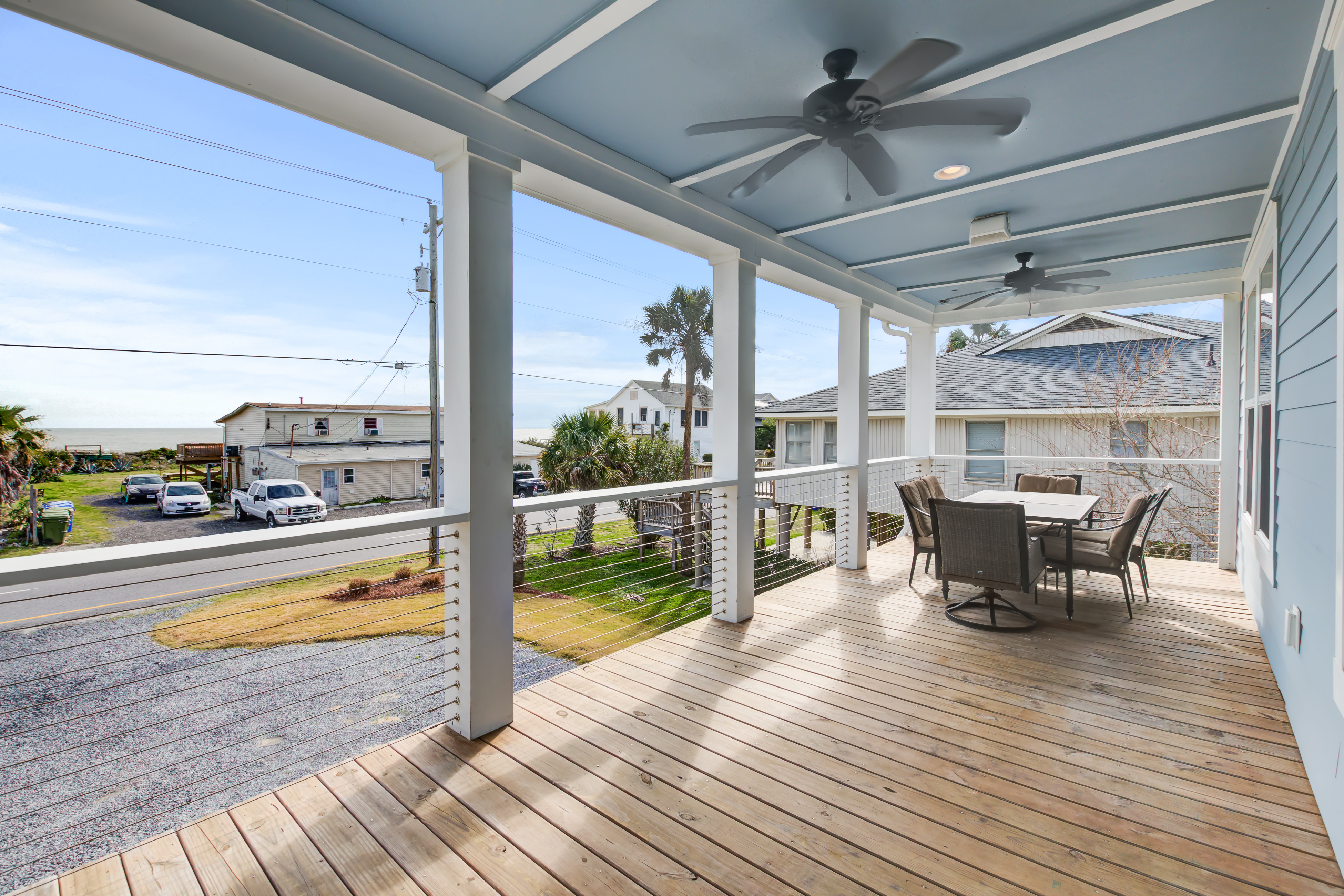 Beautiful ocean view home w/ free WiFi is just across the street from the beach
