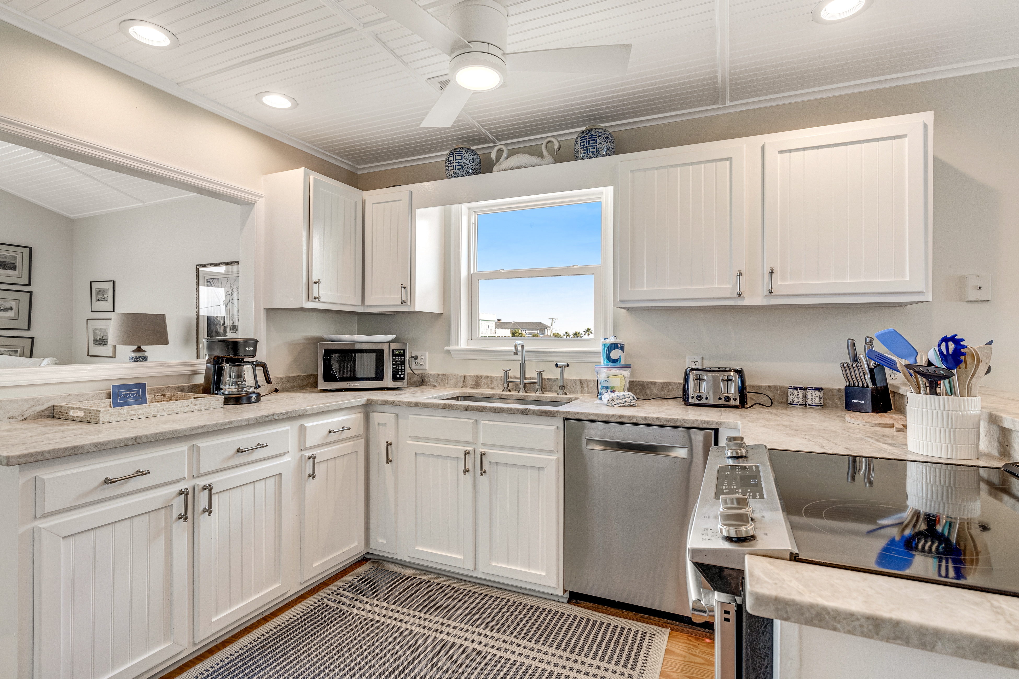 Newly renovated oceanfront home with private beach access & screened porch