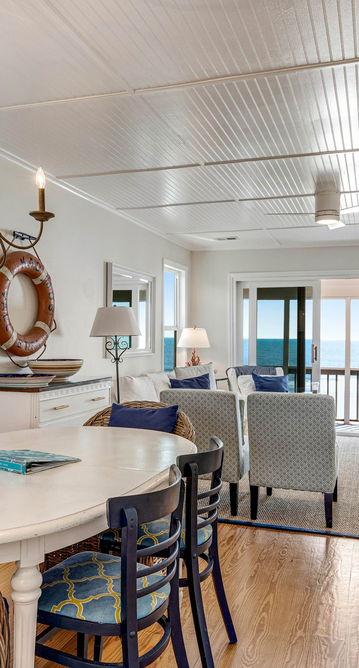 Newly renovated oceanfront home with private beach access & screened porch