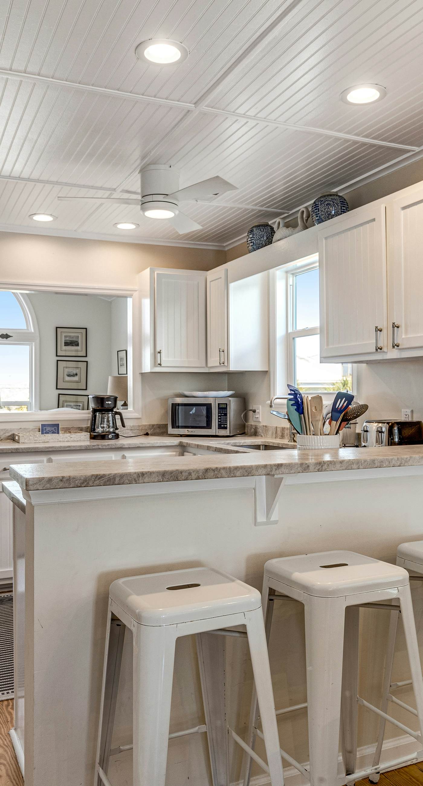 Newly renovated oceanfront home with private beach access & screened porch