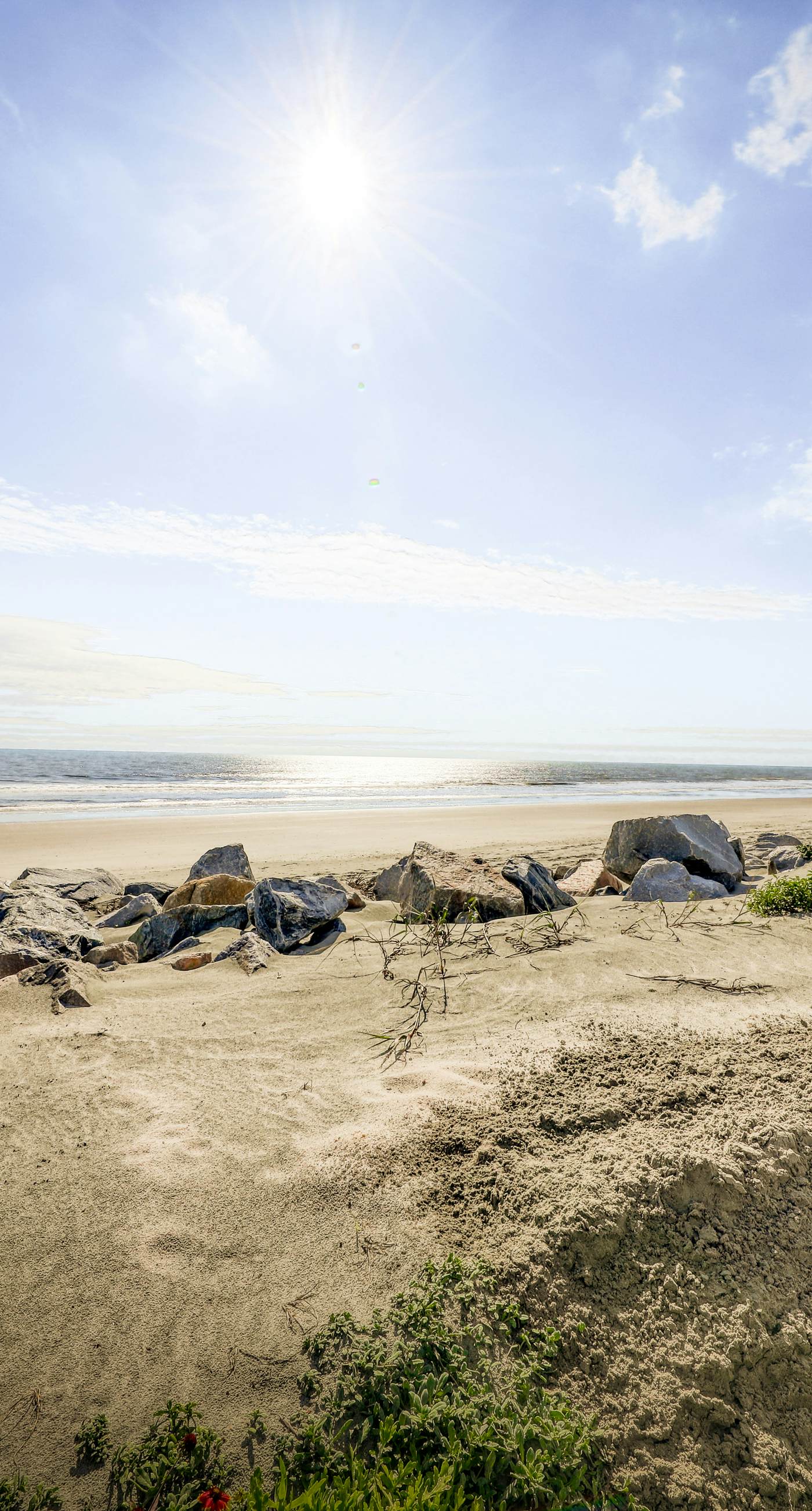 Newly renovated oceanfront home with private beach access & screened porch