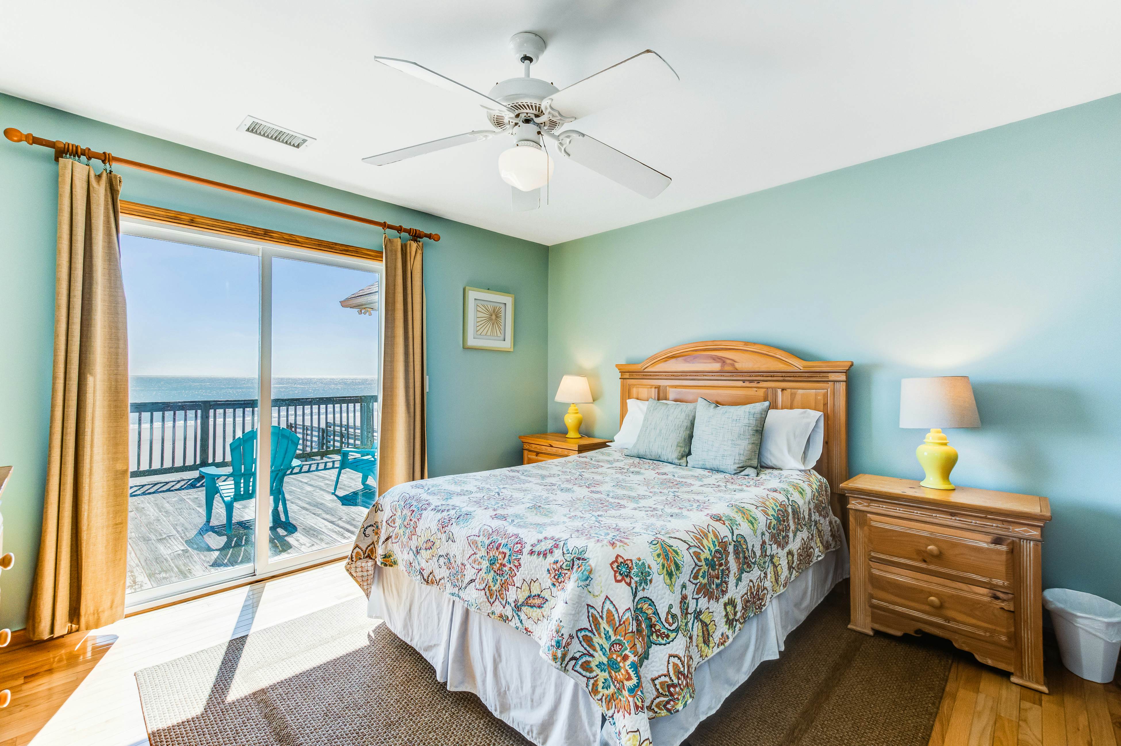 Oceanfront home with private beach access, screened porch & large deck