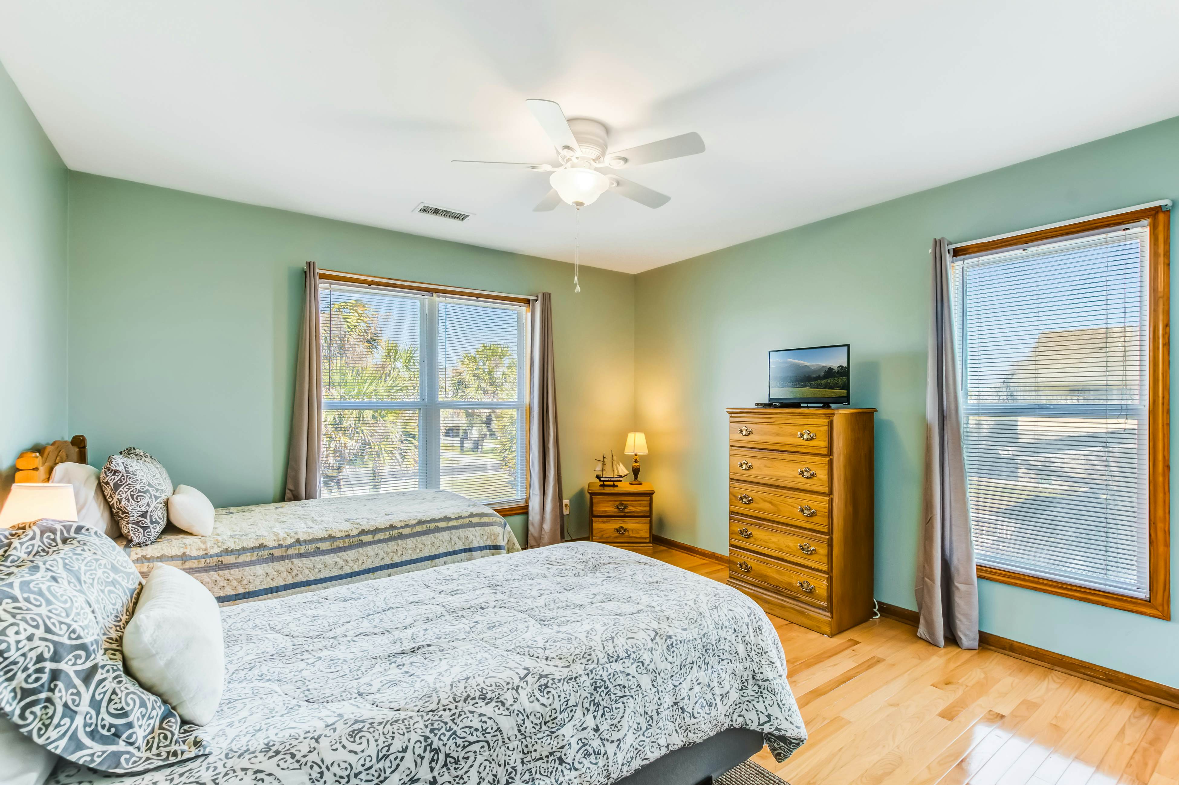 Oceanfront home with private beach access, screened porch & large deck