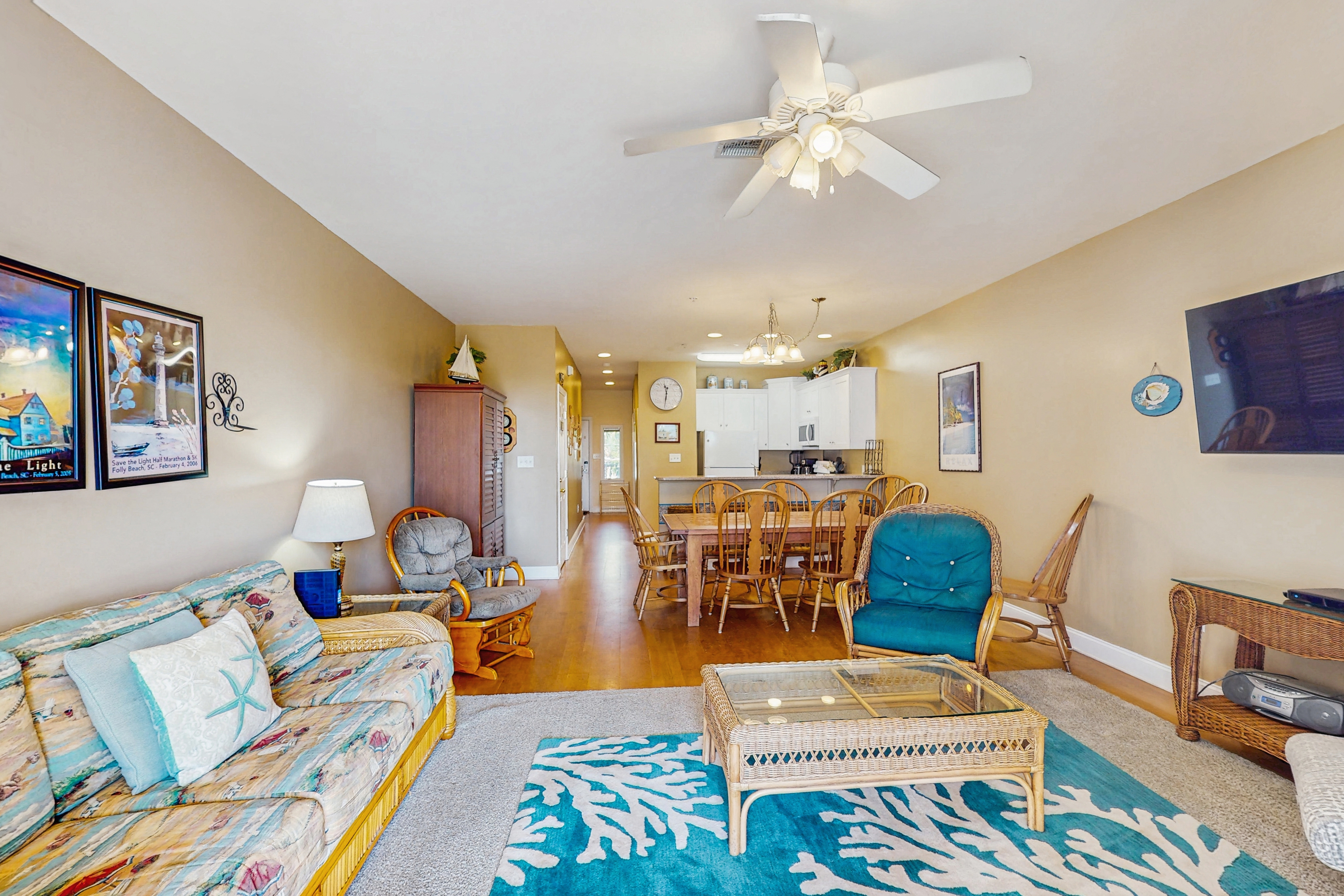 First-floor beach condo w/Gulf and ocean views and two covered decks