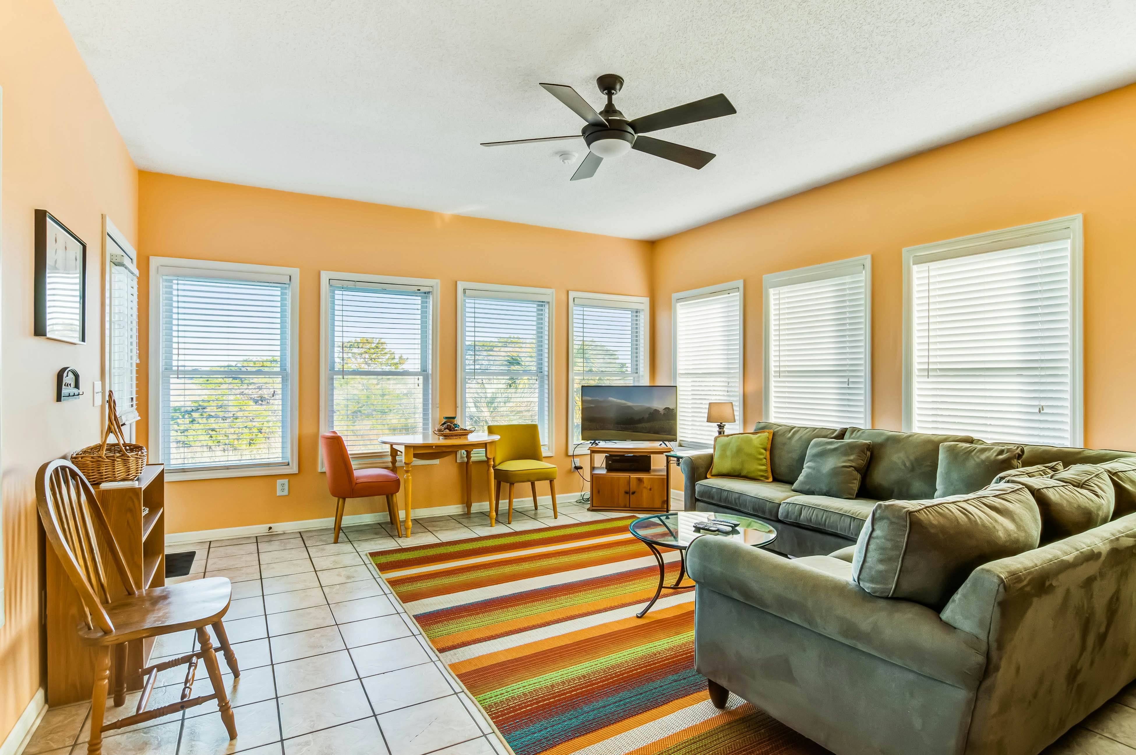 Marsh-view home with large rooftop deck & outdoor shower - steps from beach