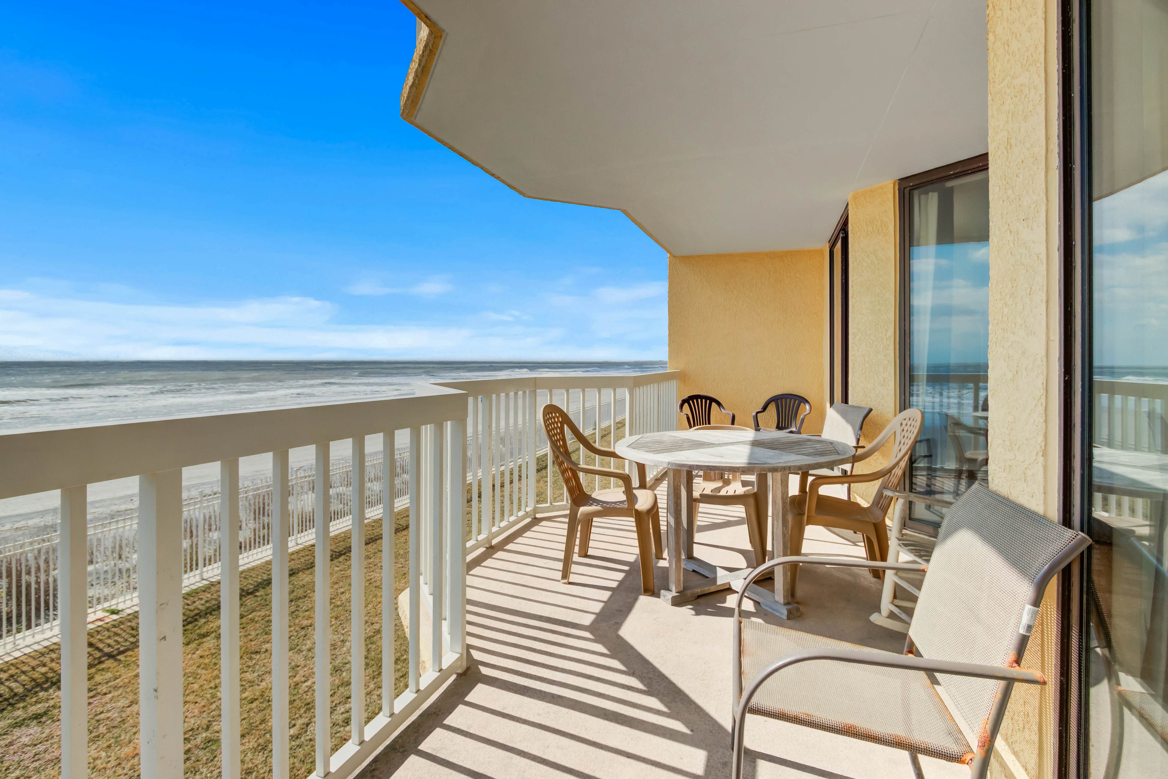 Oceanfront villa steps from the beach w/private balcony & shared pool