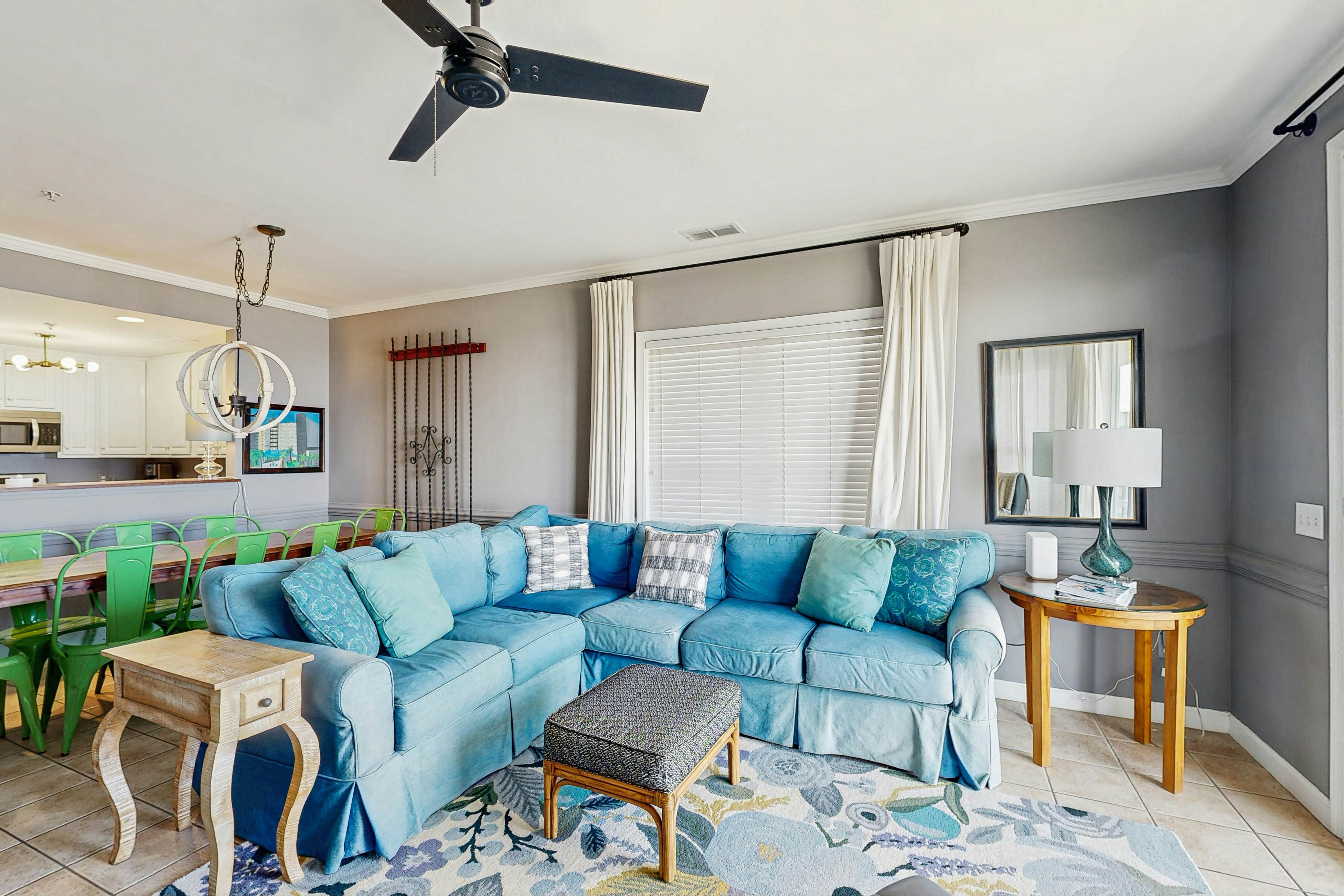 First-floor villa w/beach and ocean views from spacious balcony