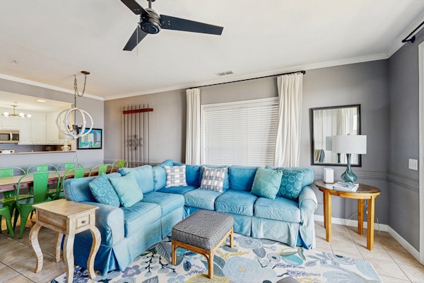 First-floor villa w/beach and ocean views from spacious balcony