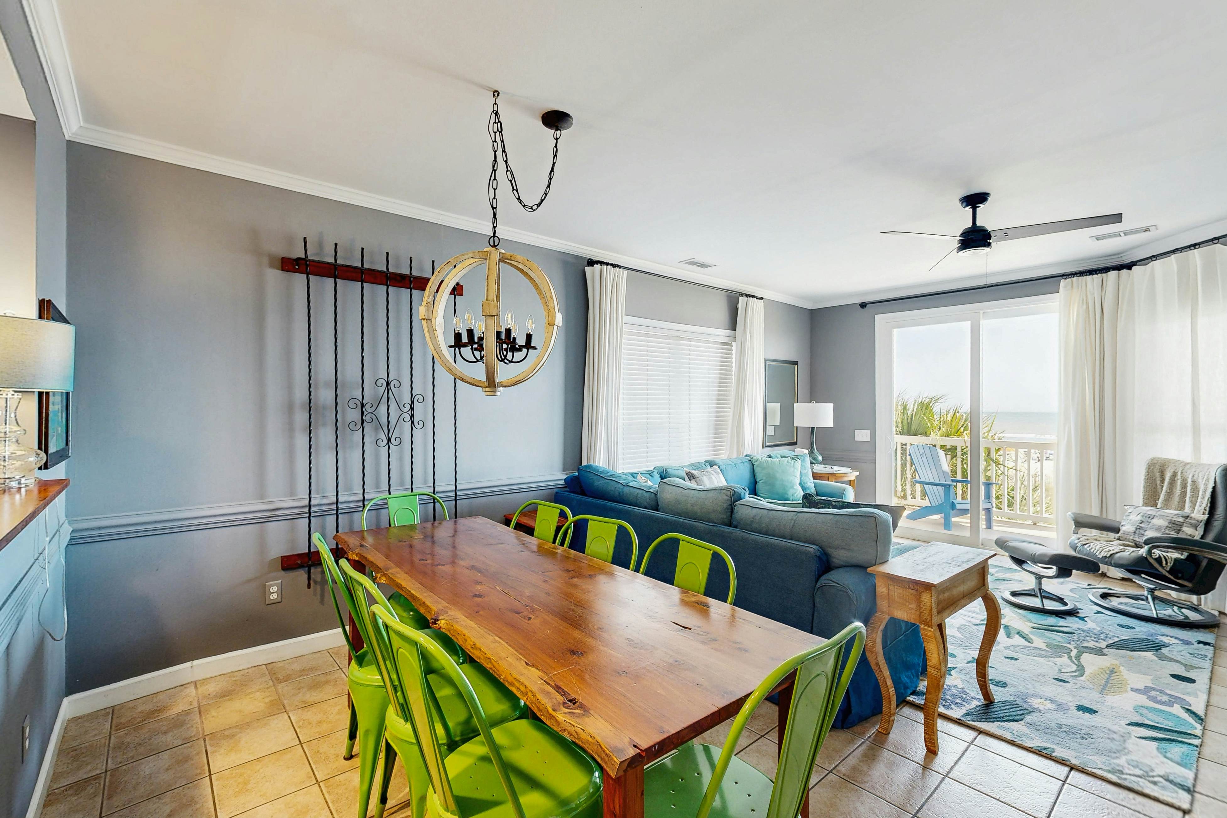 First-floor villa w/beach and ocean views from spacious balcony