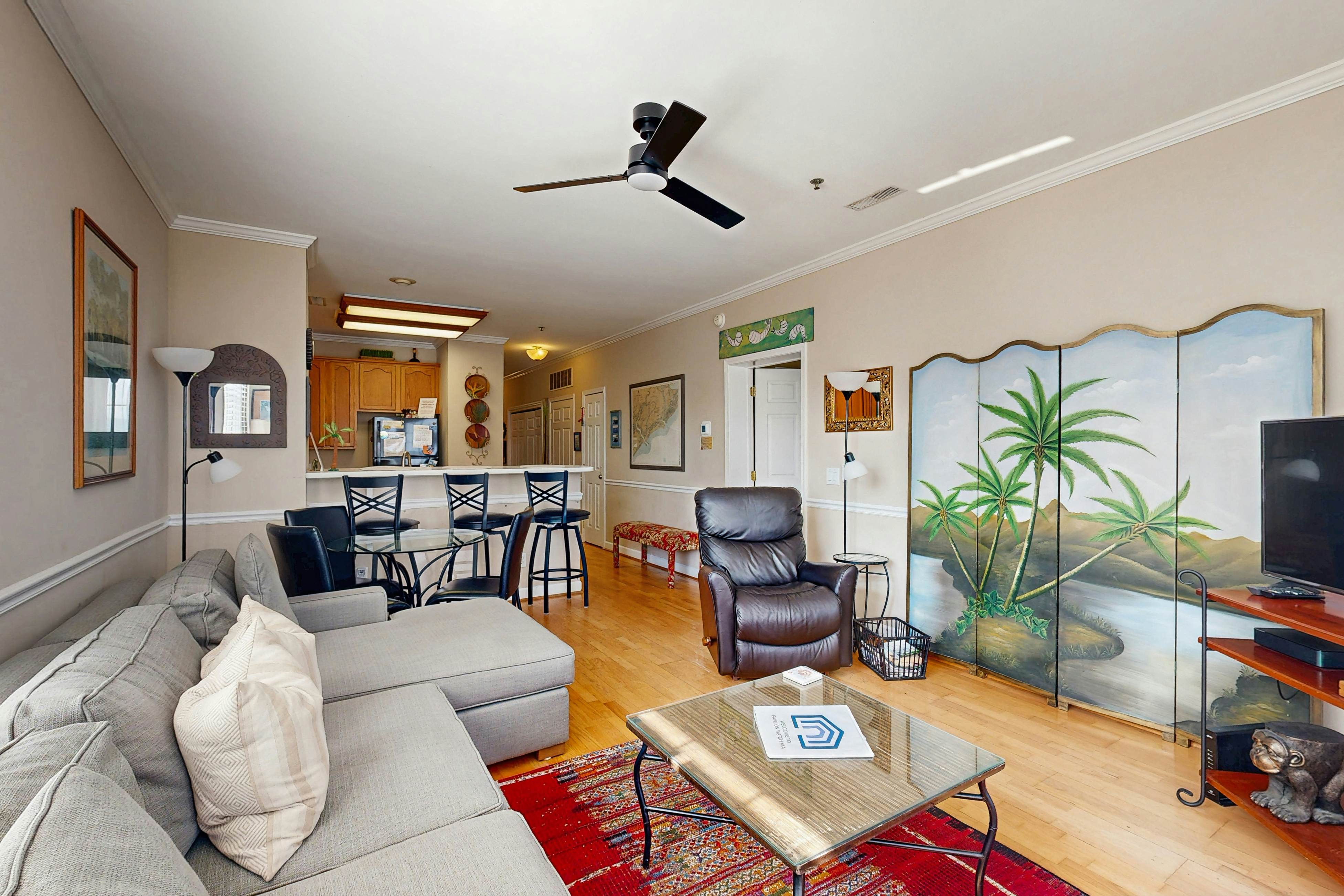 Oceanfront, first-level villa steps from the beach with a balcony & shared pool