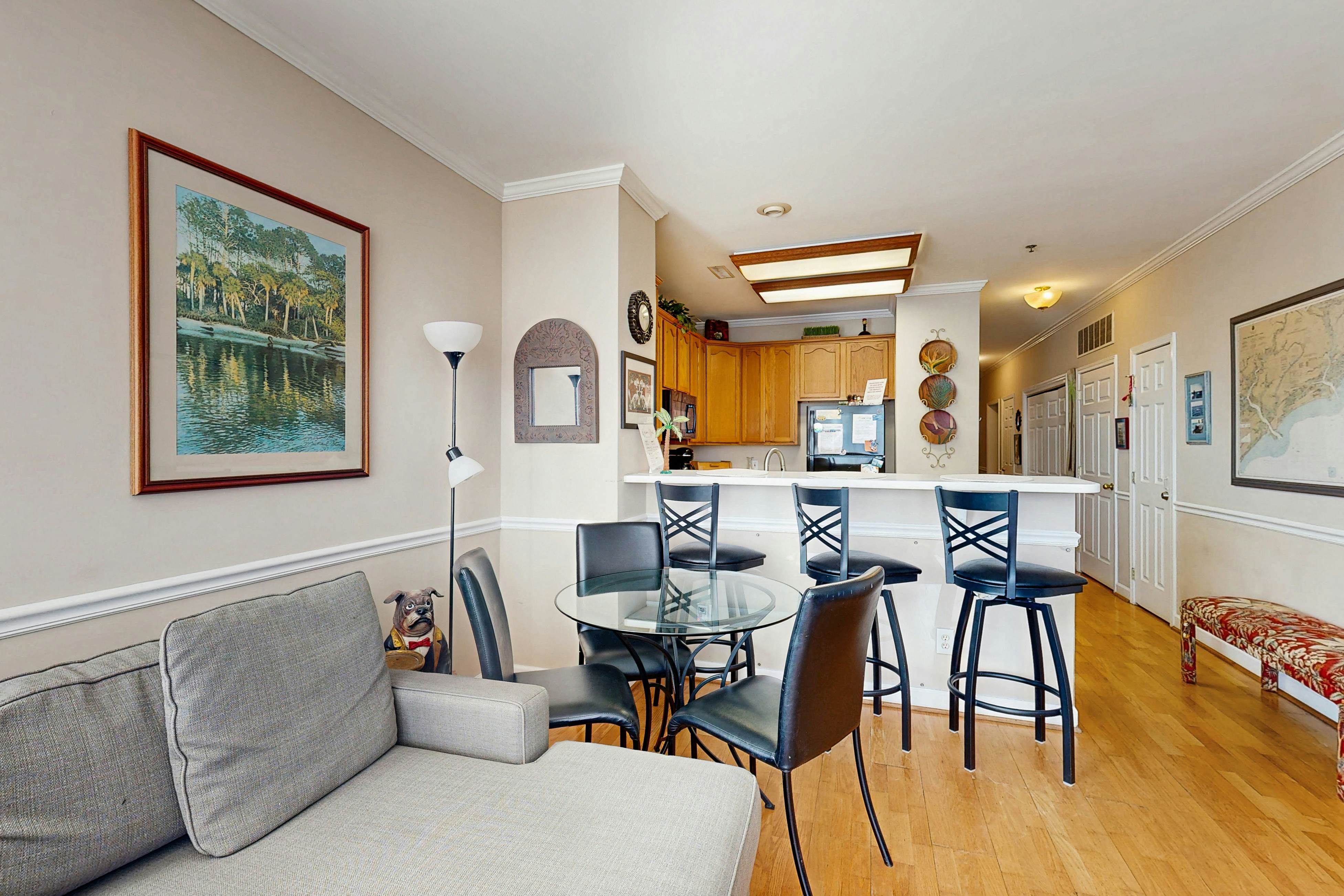 Oceanfront, first-level villa steps from the beach with a balcony & shared pool