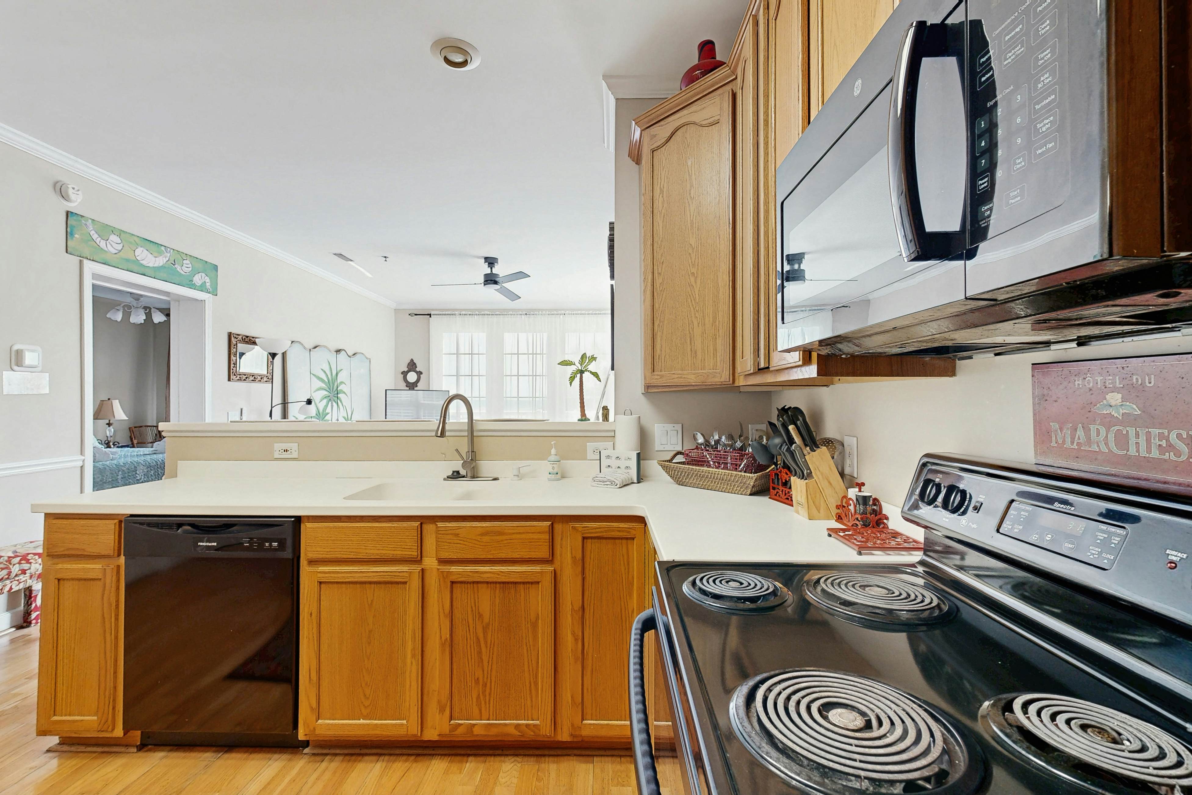 Oceanfront, first-level villa steps from the beach with a balcony & shared pool