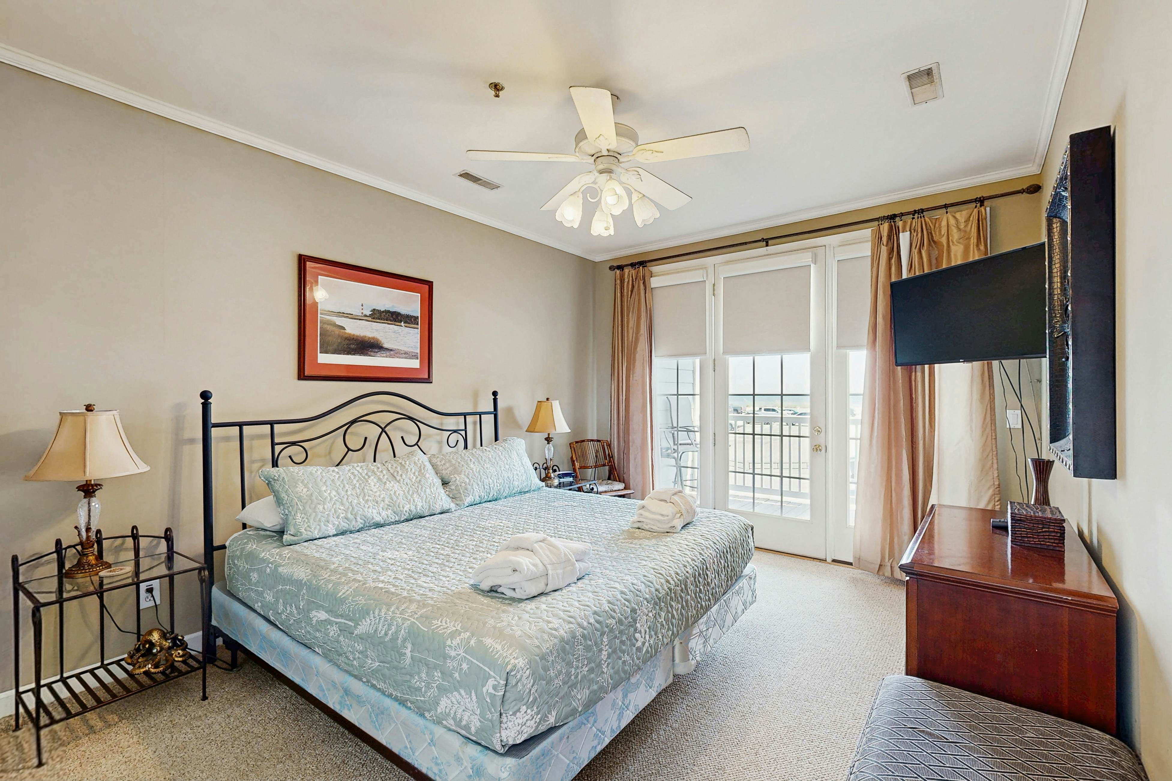 Oceanfront, first-level villa steps from the beach with a balcony & shared pool