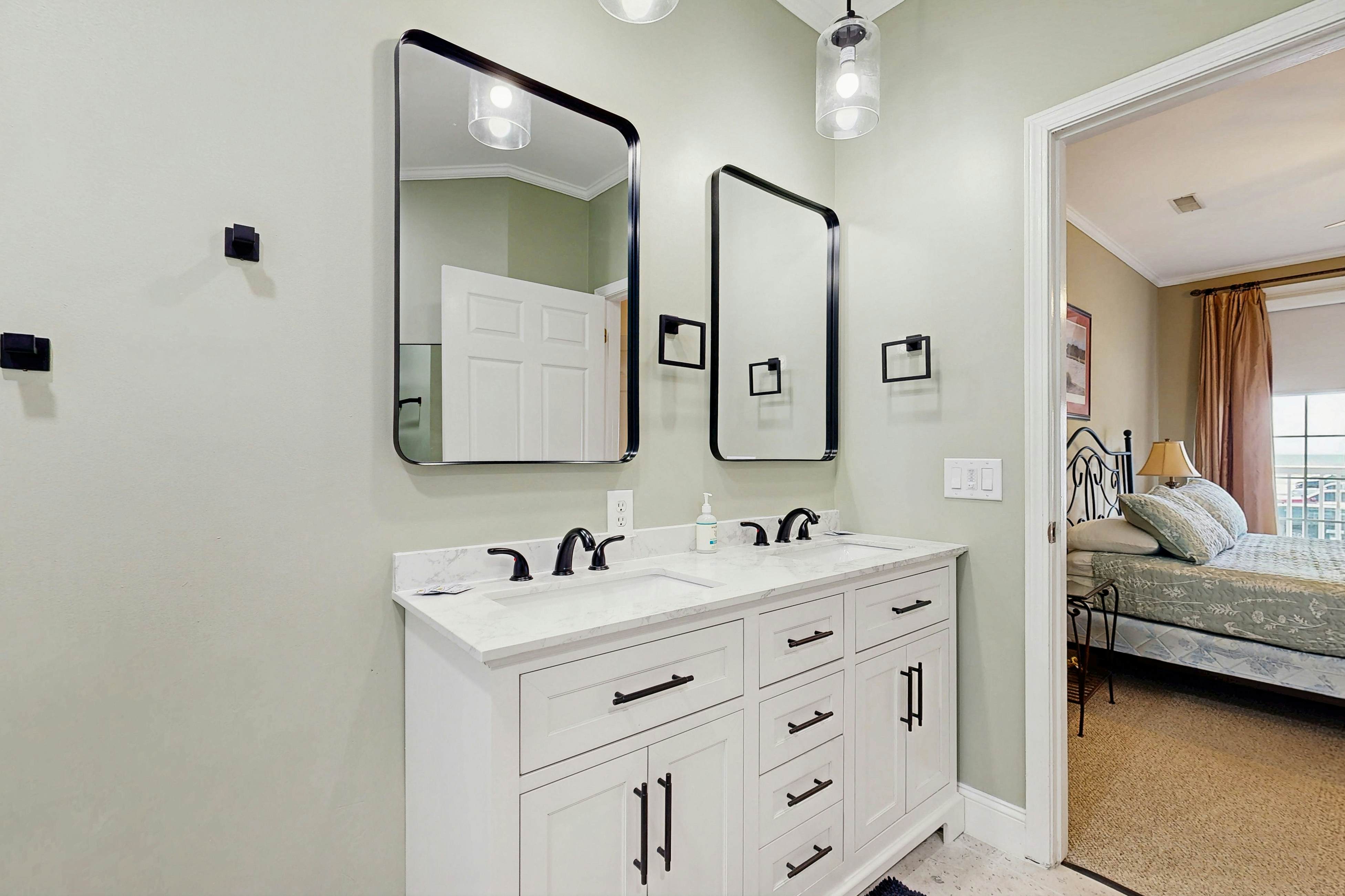 Oceanfront, first-level villa steps from the beach with a balcony & shared pool