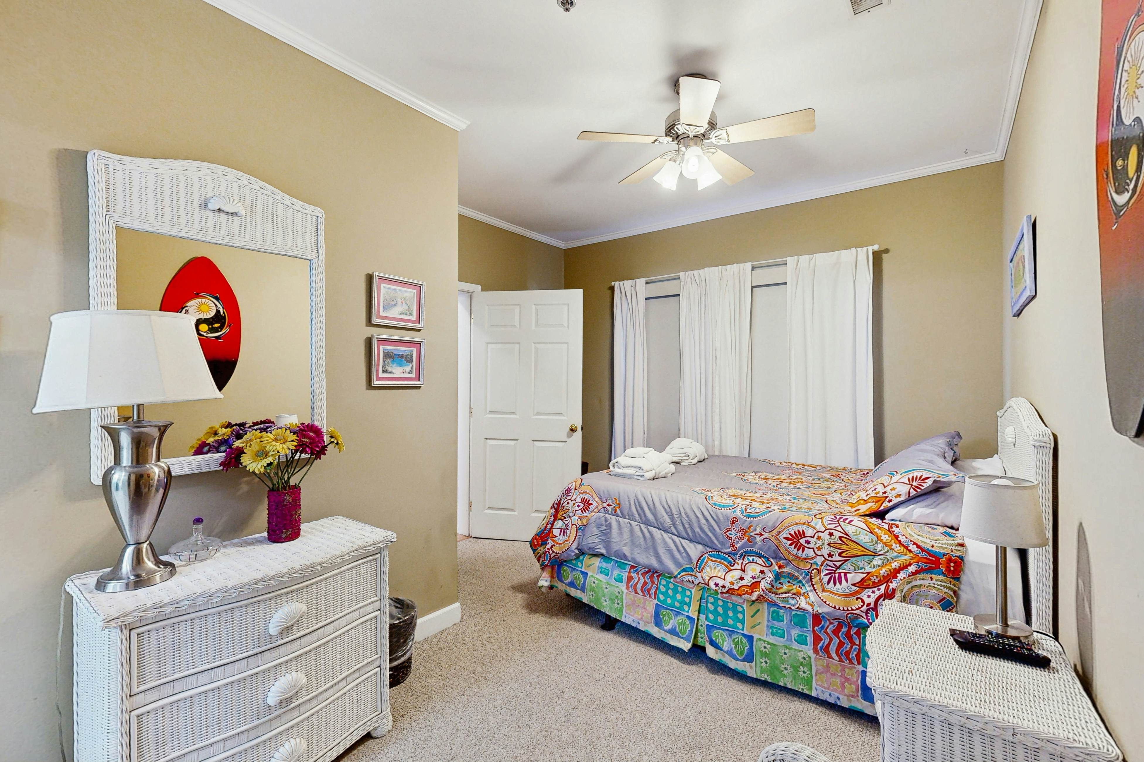 Oceanfront, first-level villa steps from the beach with a balcony & shared pool