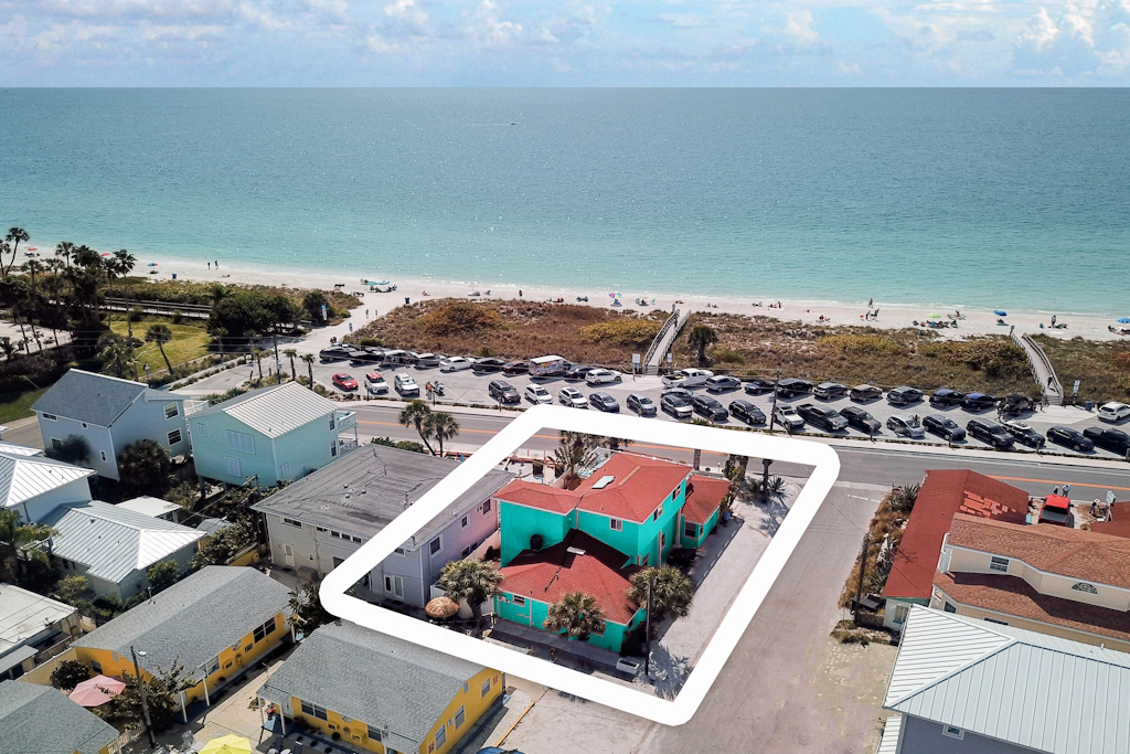 Treasure Island paradise with pool and Gulf view deck steps to Sunset Beach