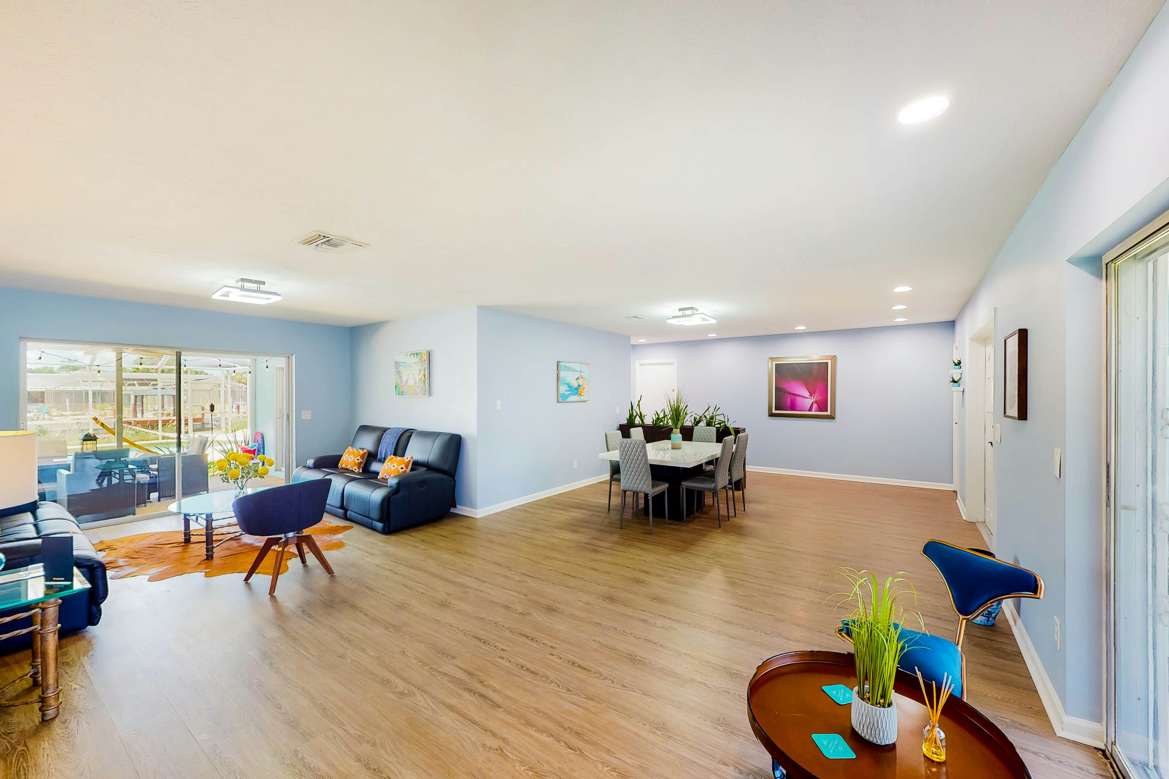 Dog-friendly house with water view, dock, & beach access - snowbirds welcome