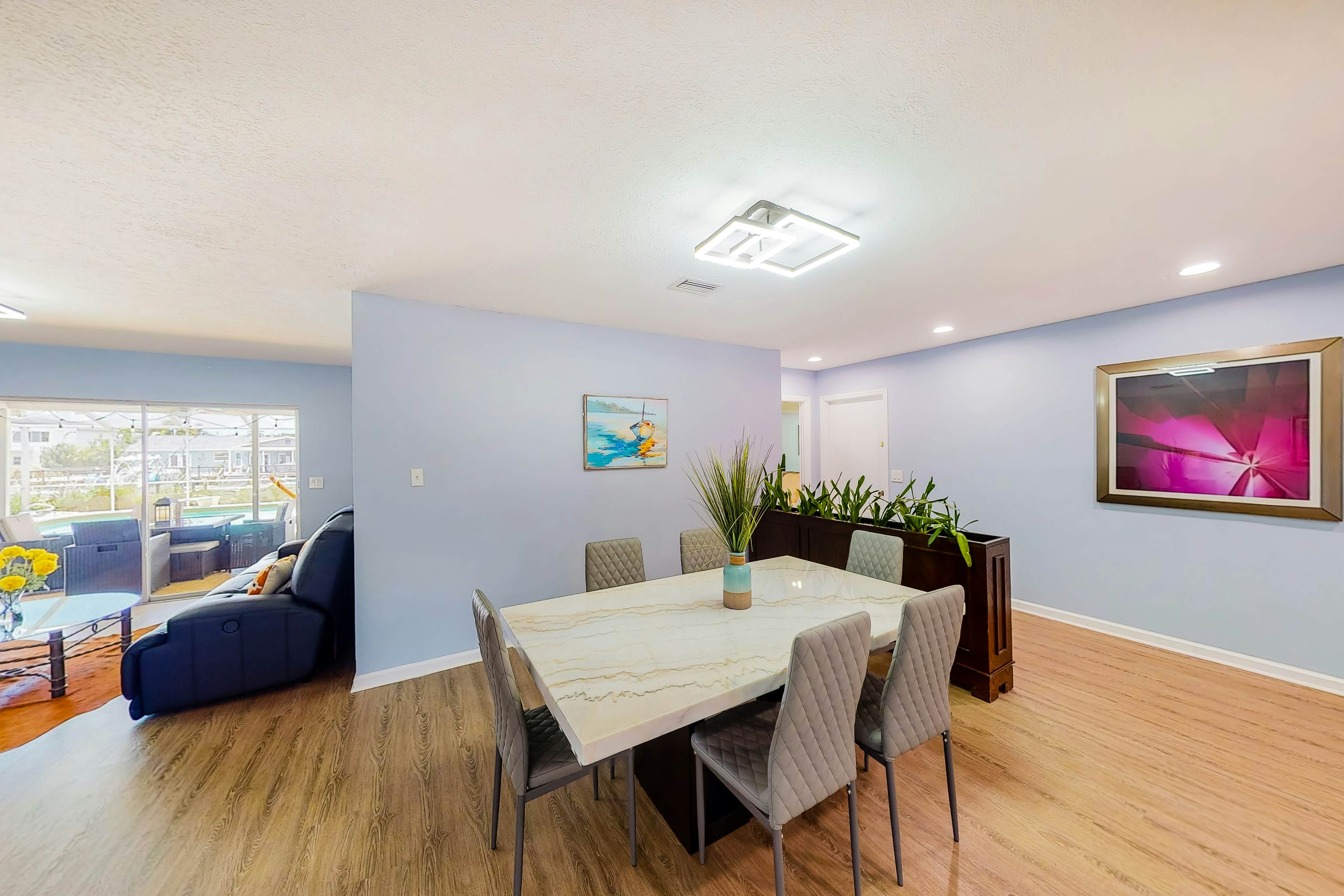 Dog-friendly house with water view, dock, & beach access - snowbirds welcome