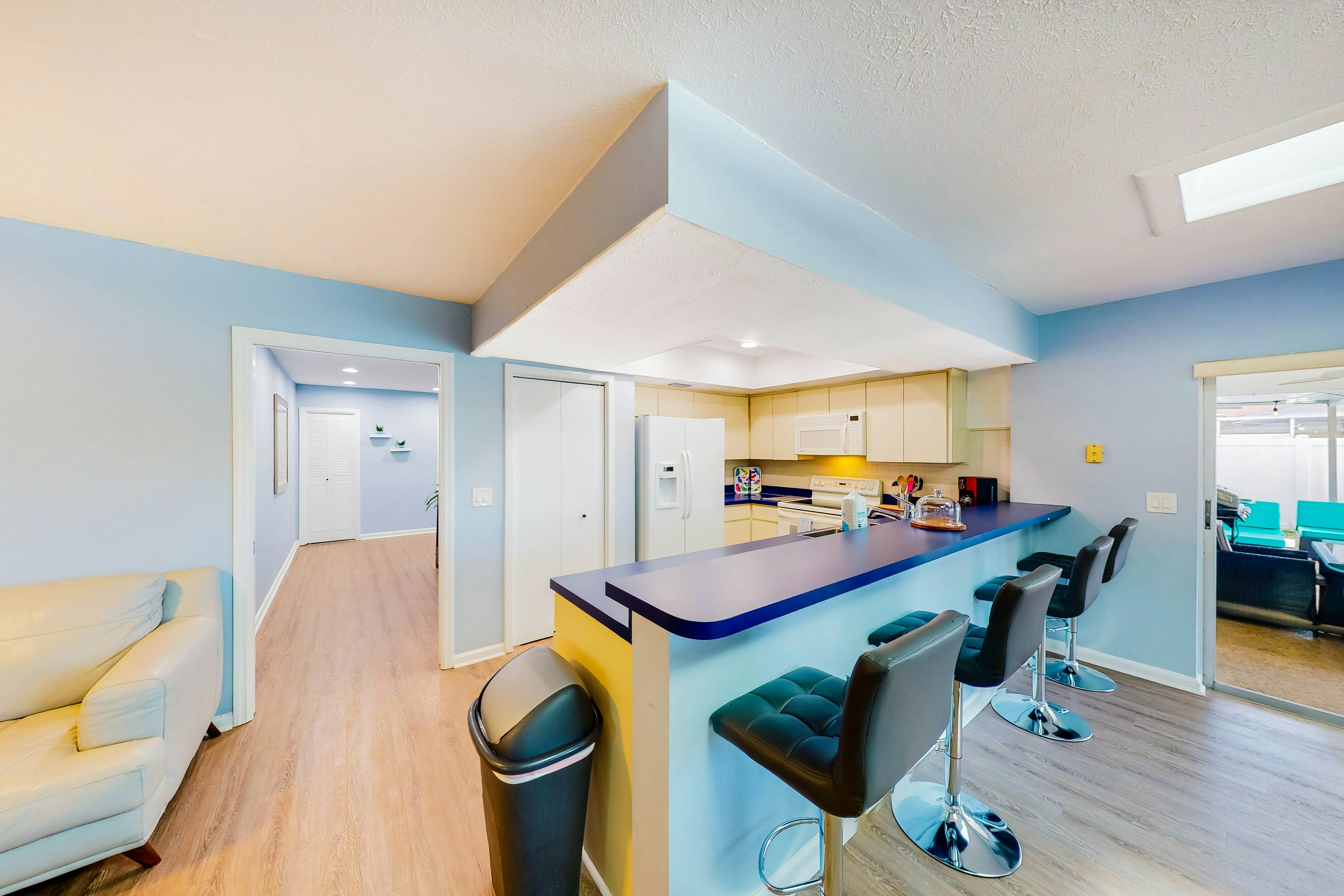 Dog-friendly house with water view, dock, & beach access - snowbirds welcome