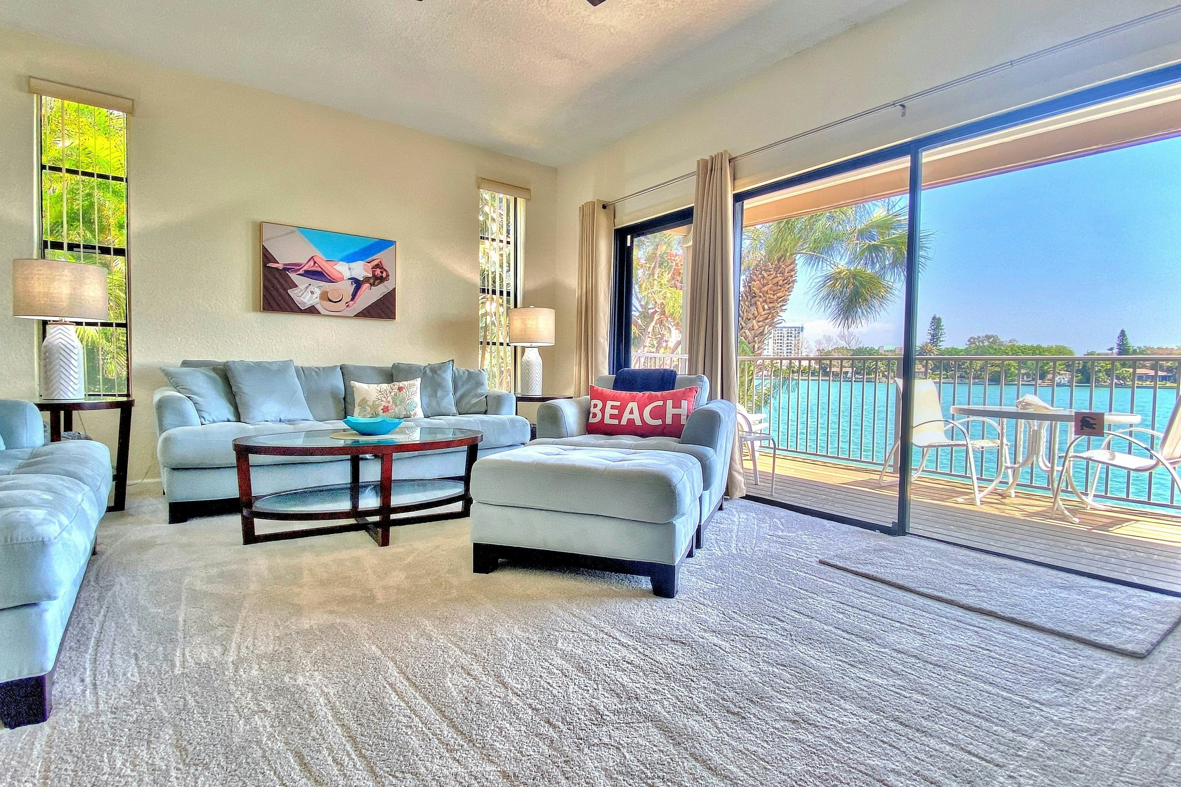 Coastal condo with multiple balconies & dock - intracoastal waterway views