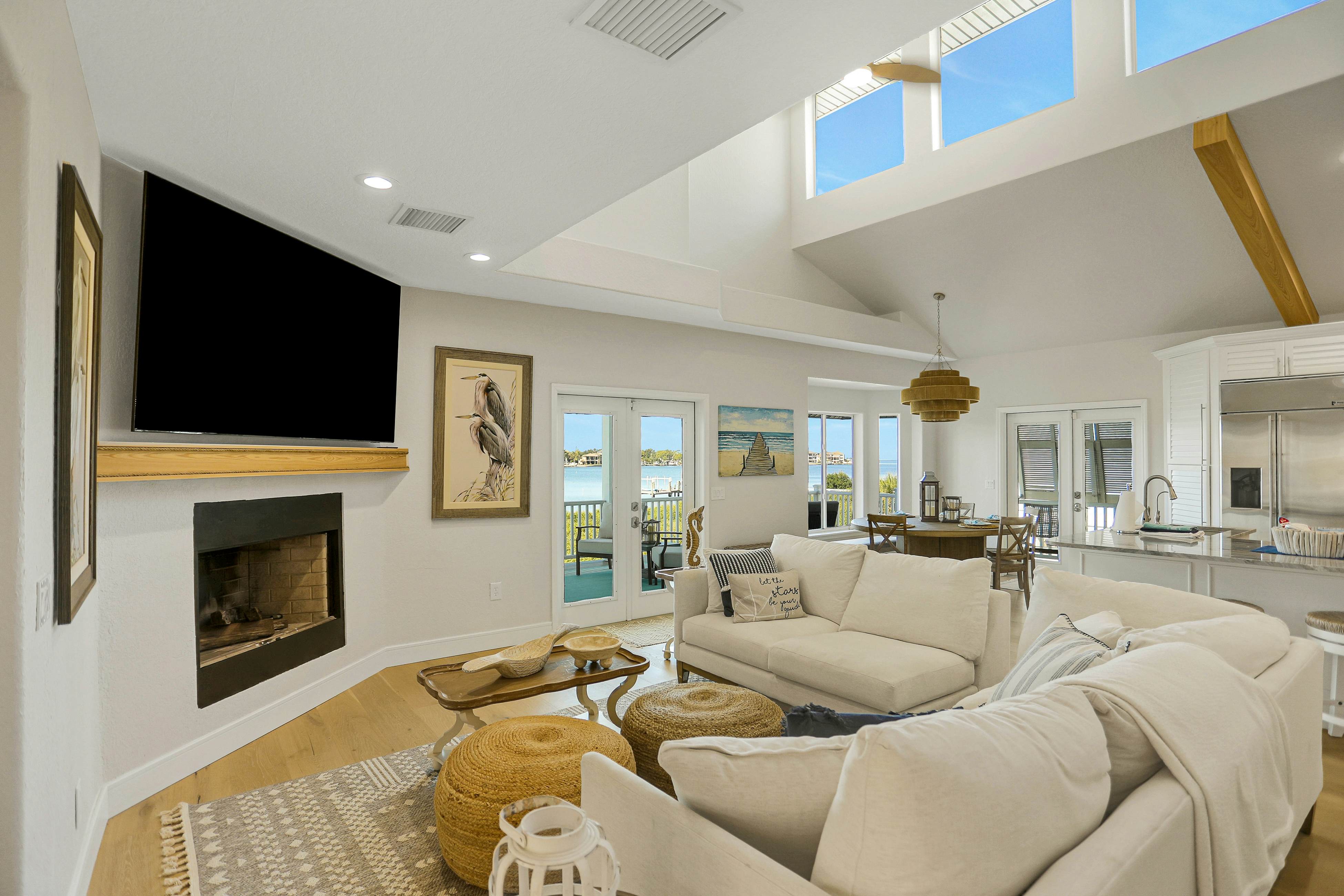 Luxurious waterfront home w pool game room dock