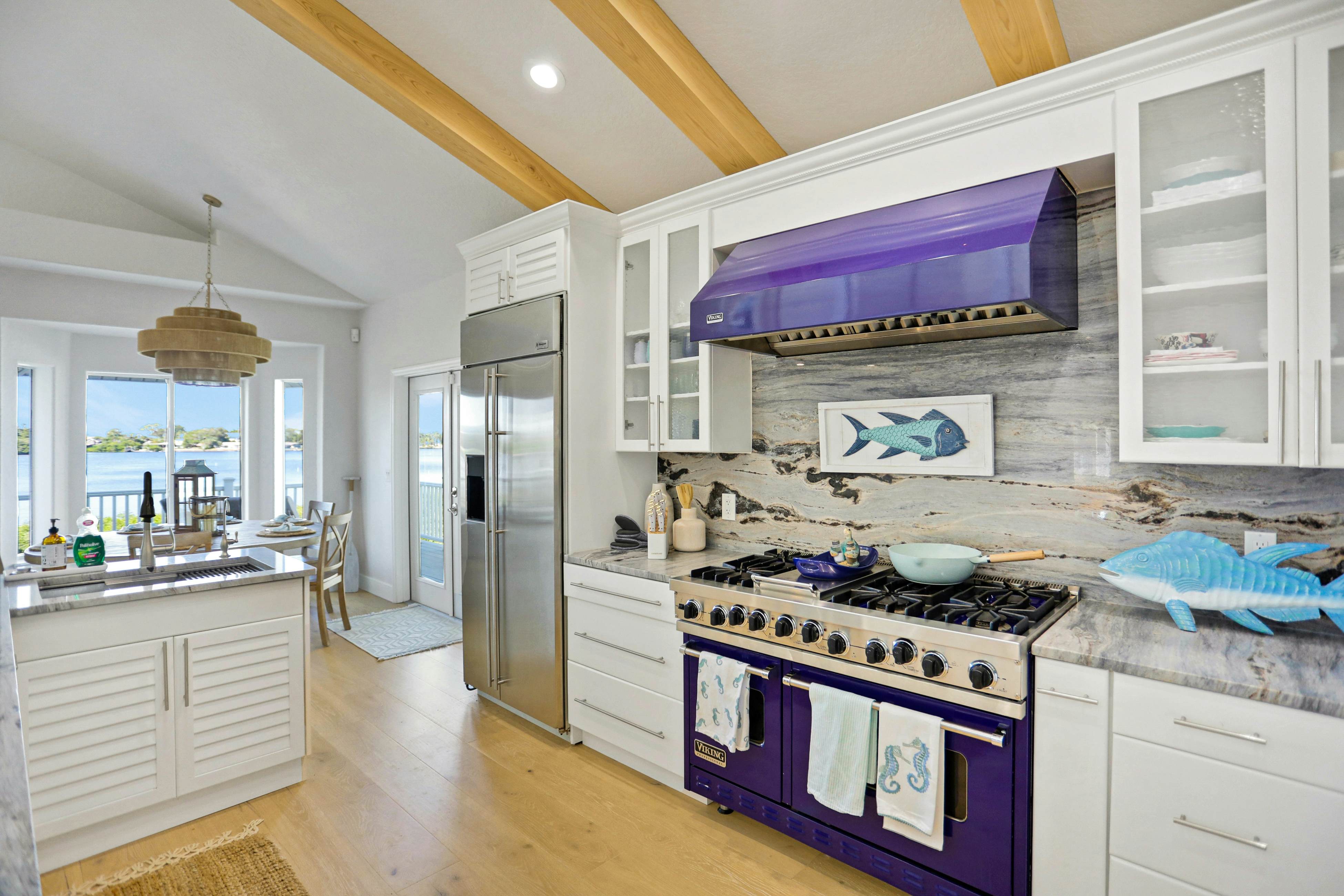 Luxurious waterfront home w pool game room dock