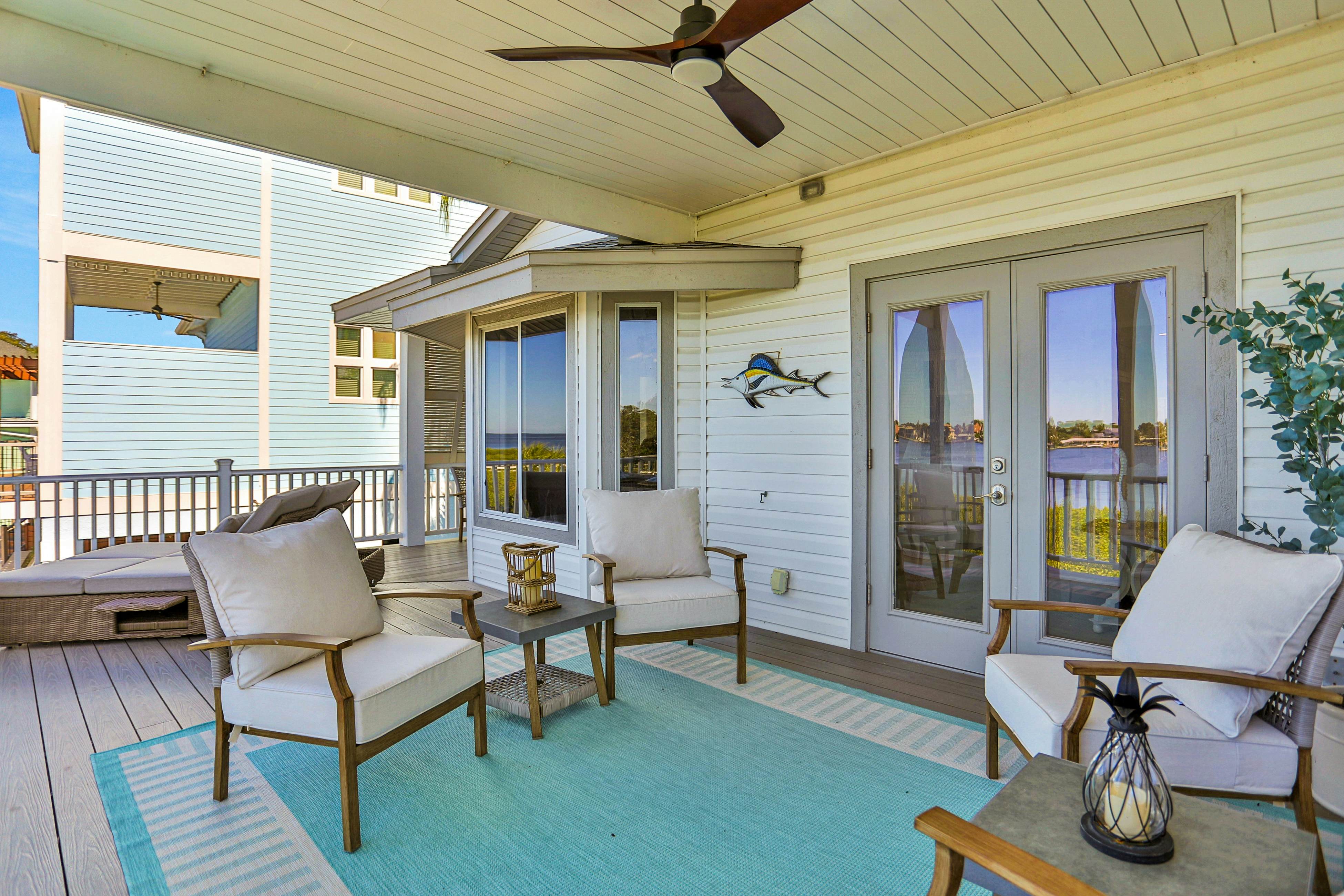 Luxurious waterfront home w pool game room dock