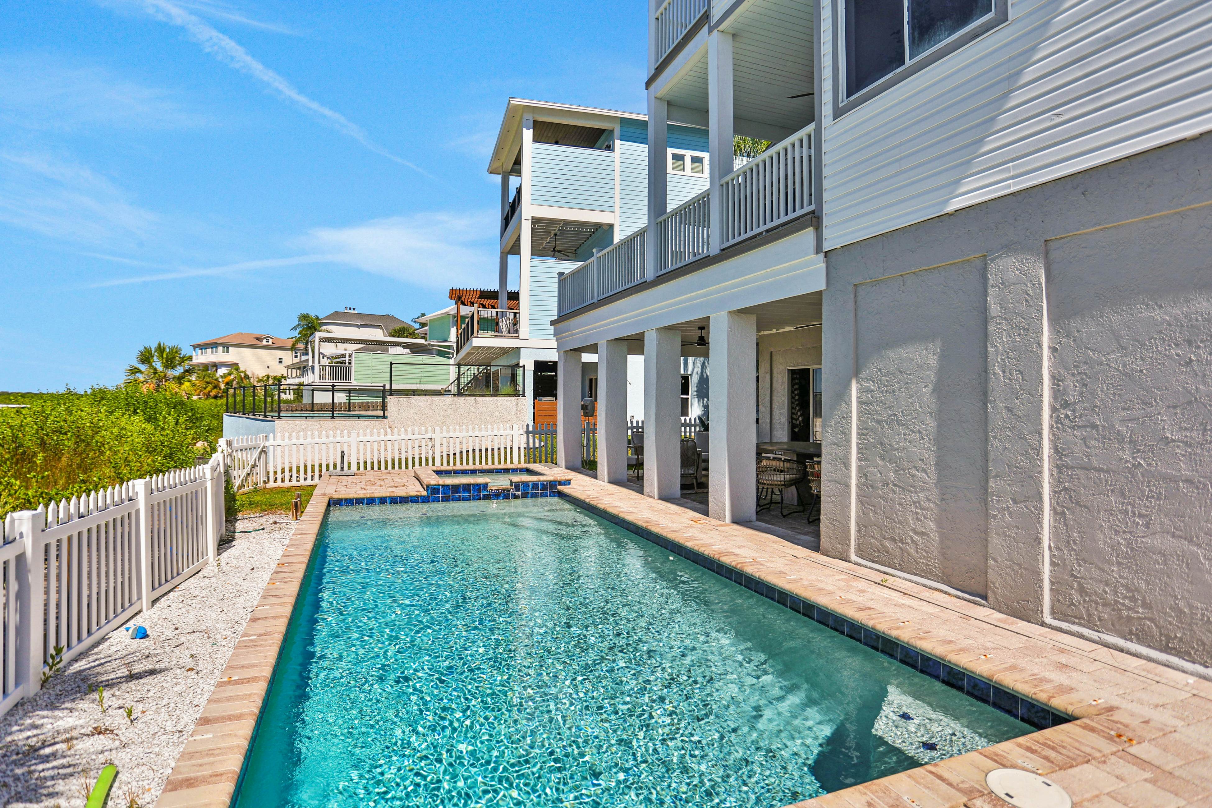 Luxurious waterfront home w pool game room dock
