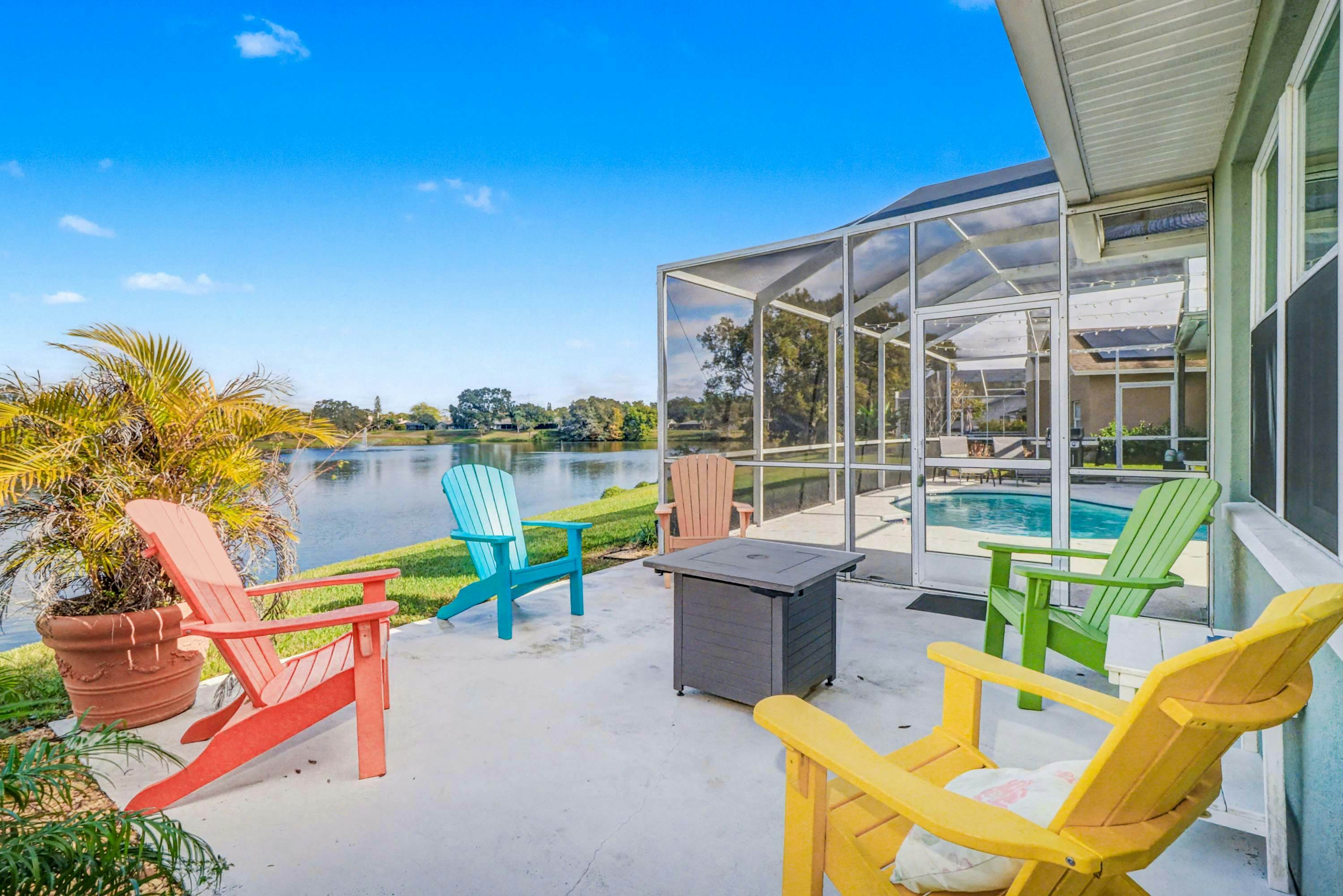 Palm Harbor Retreat with Pool, Firepit, Pool Table & Pet-Friendly