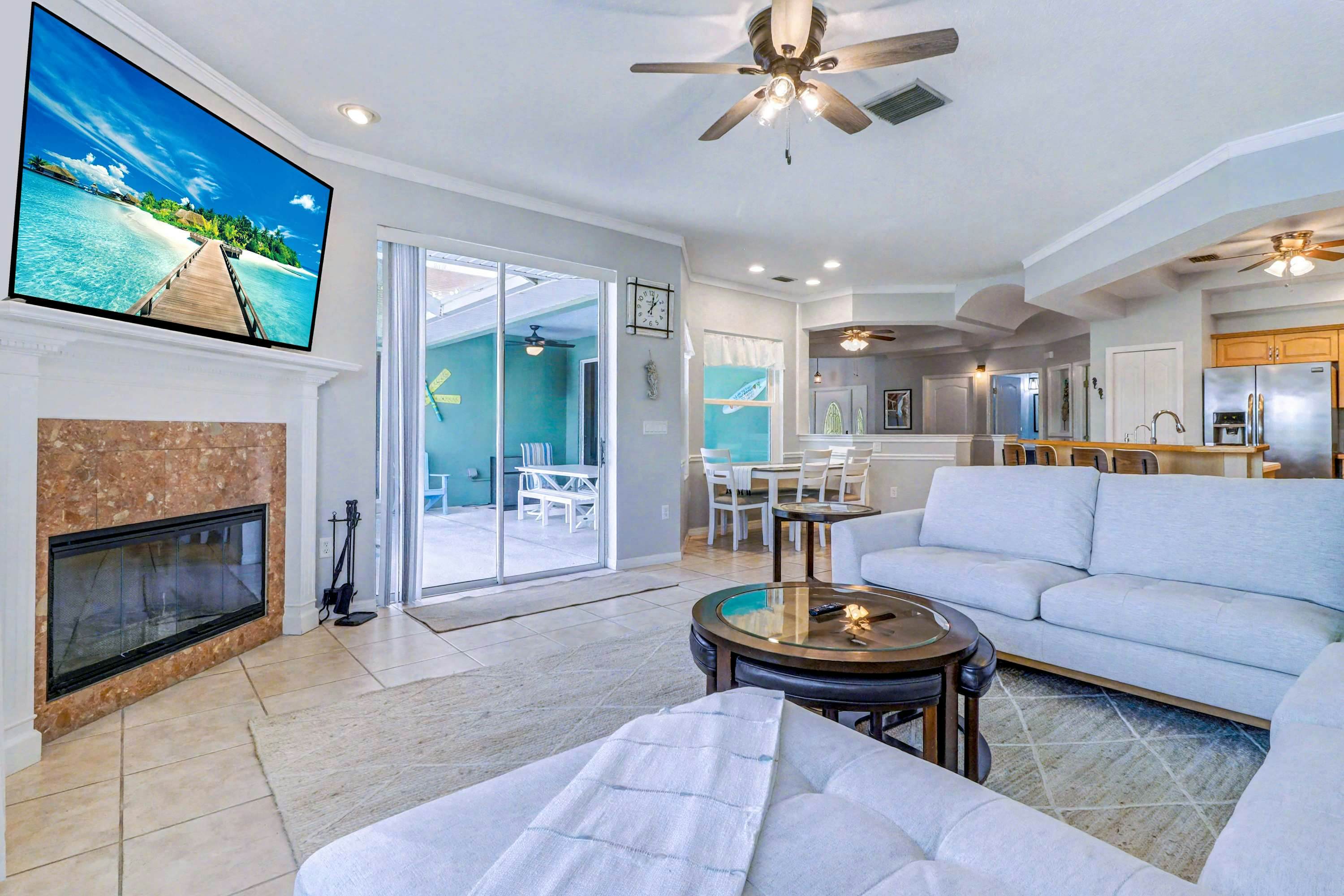 Palm Harbor Retreat with Pool, Firepit, Pool Table & Pet-Friendly