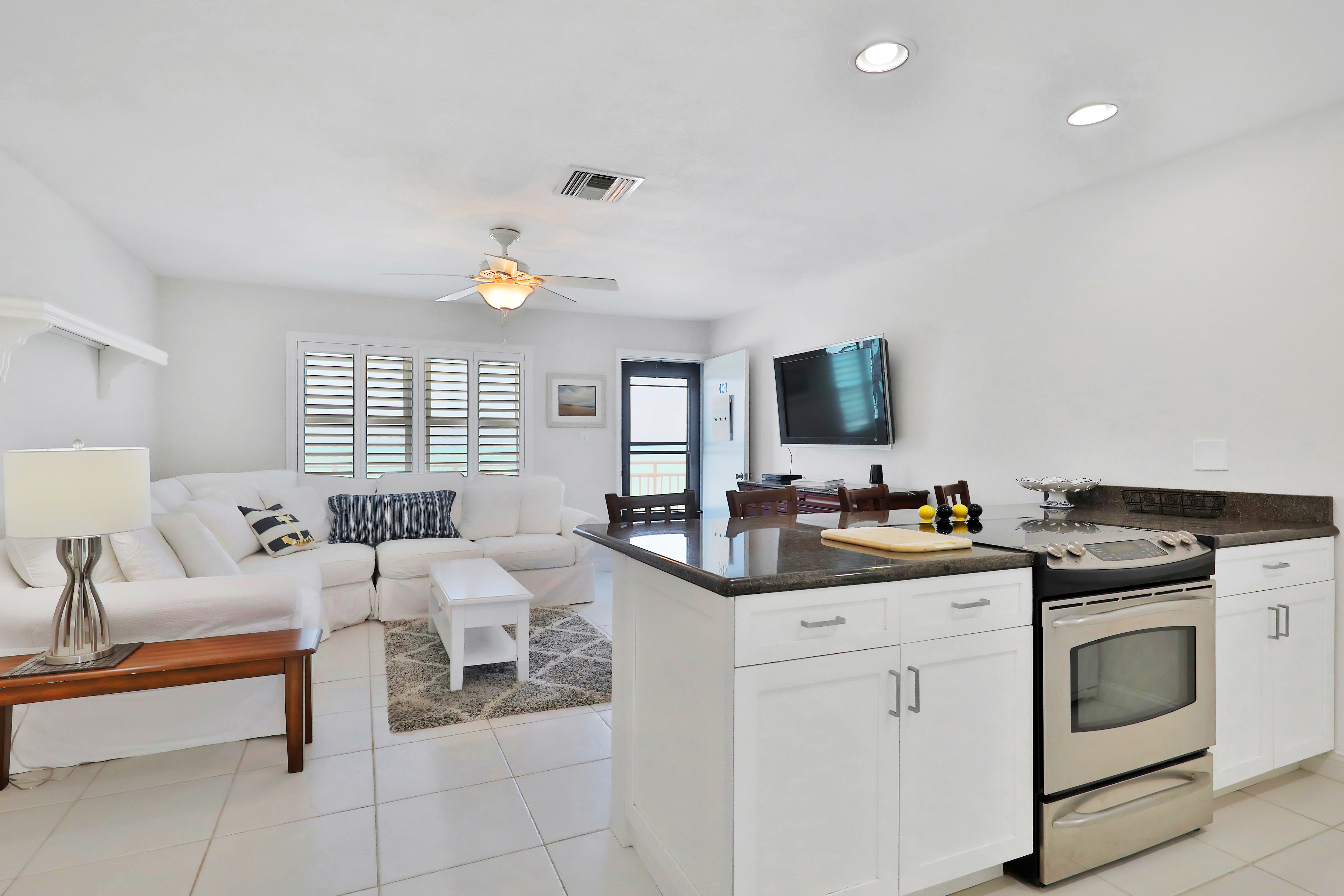 Bright Gulf front condo just steps from the beach