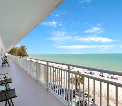 Bright Gulf front condo just steps from the beach