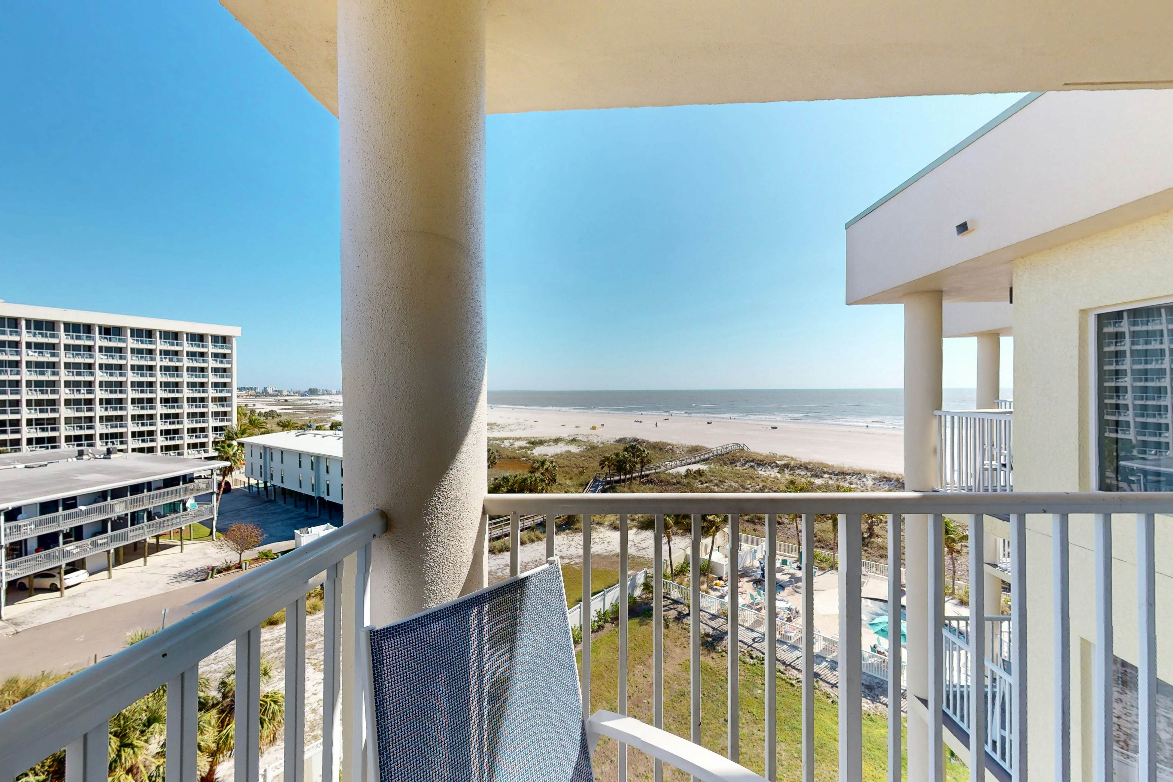 Beachfront and family friendly condo with two pools & hot tub- steps to the Gulf