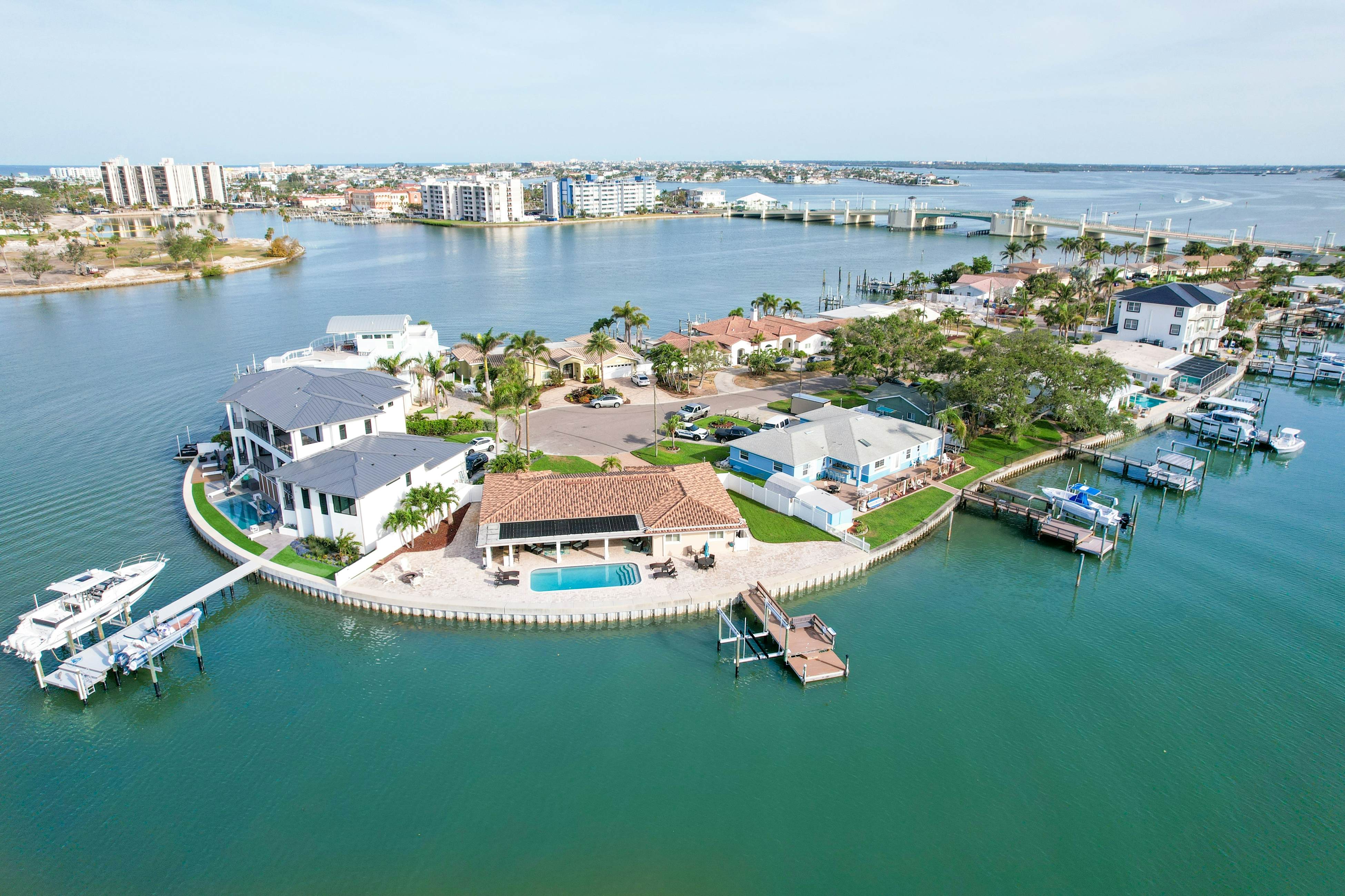 Chic waterfront retreat with private pool & outdoor kitchen - near the beach