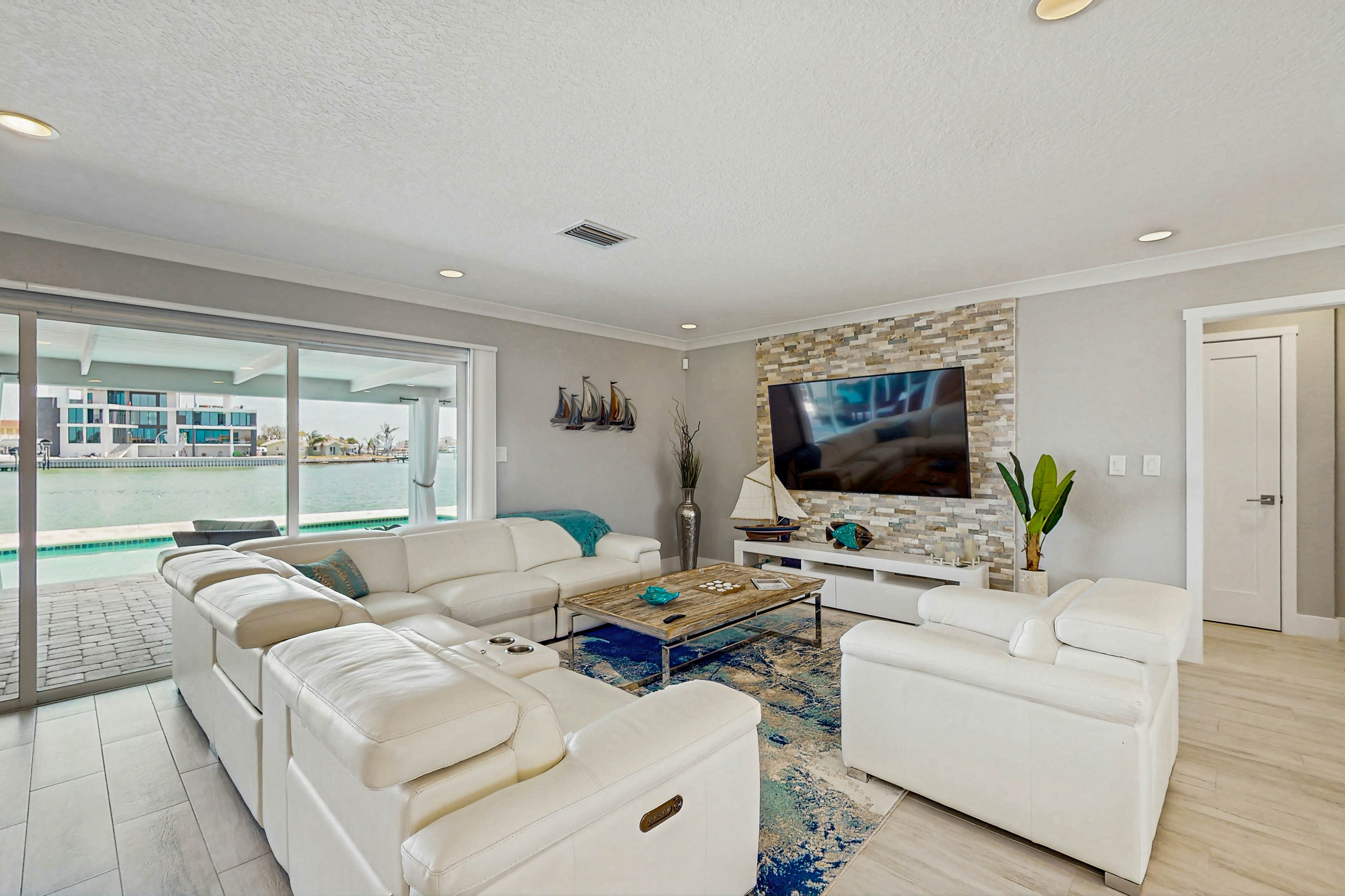 Chic waterfront retreat with private pool & outdoor kitchen - near the beach