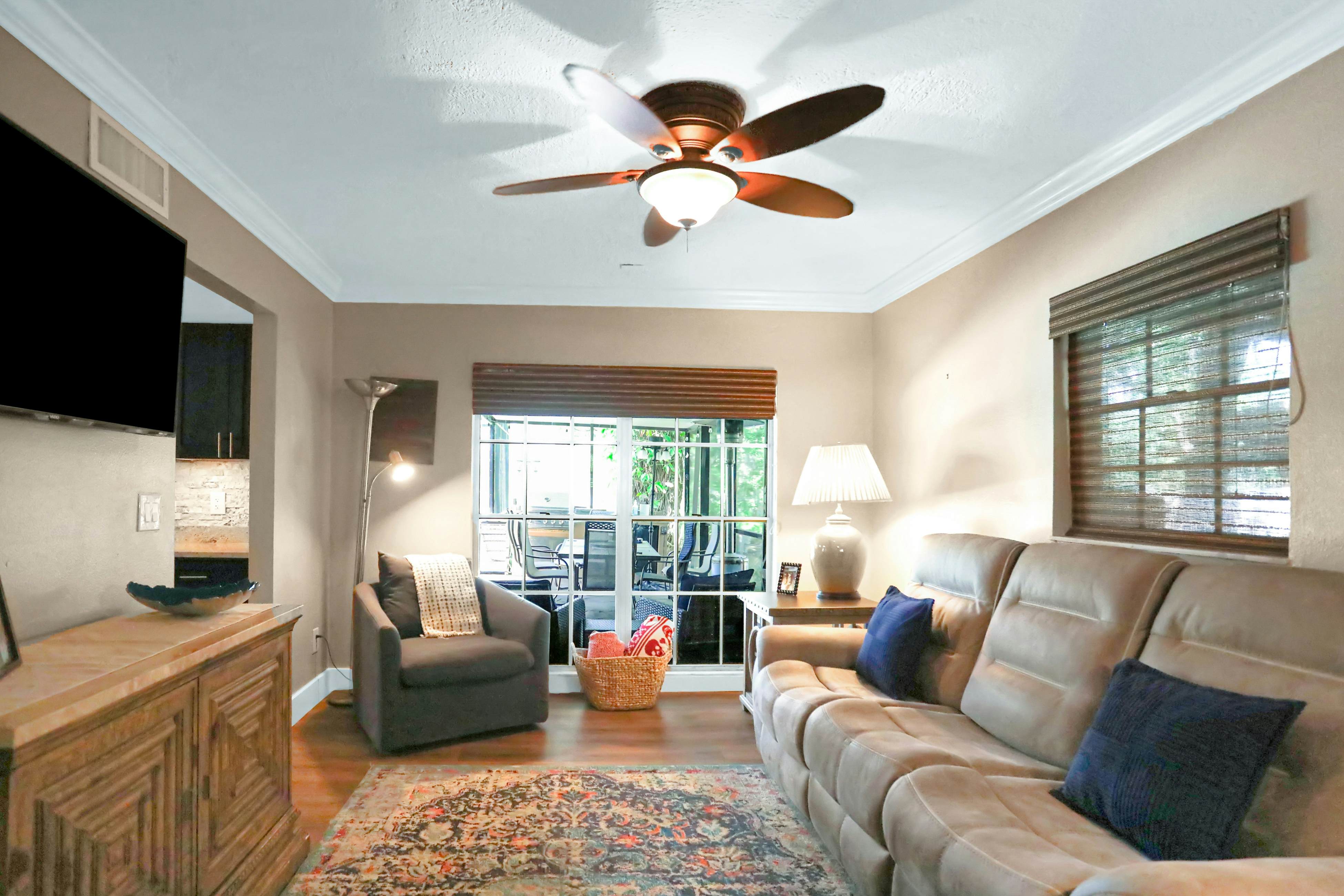 Riverfront retreat with pool/spa, outdoor kitchen, firepit, dock, sauna & games