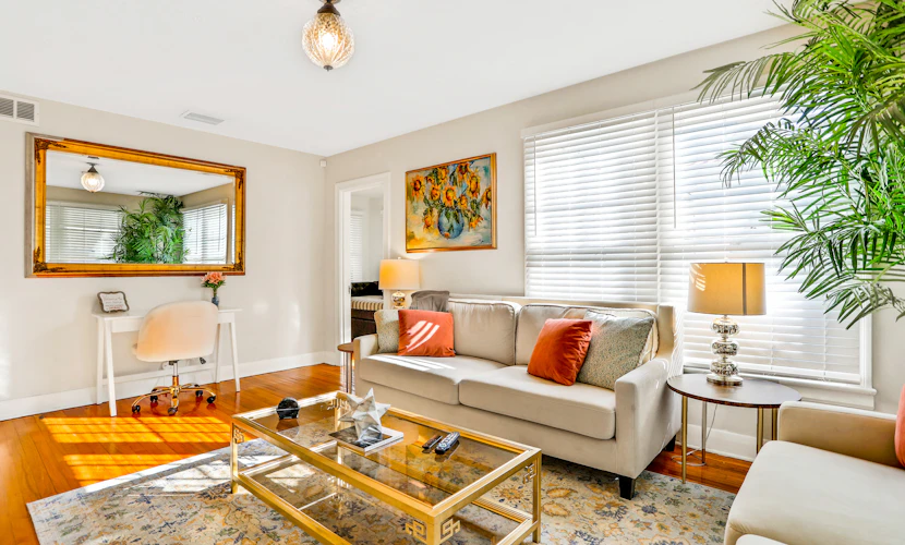 Sunny dog friendly central cottage with fenced yard and updated interior