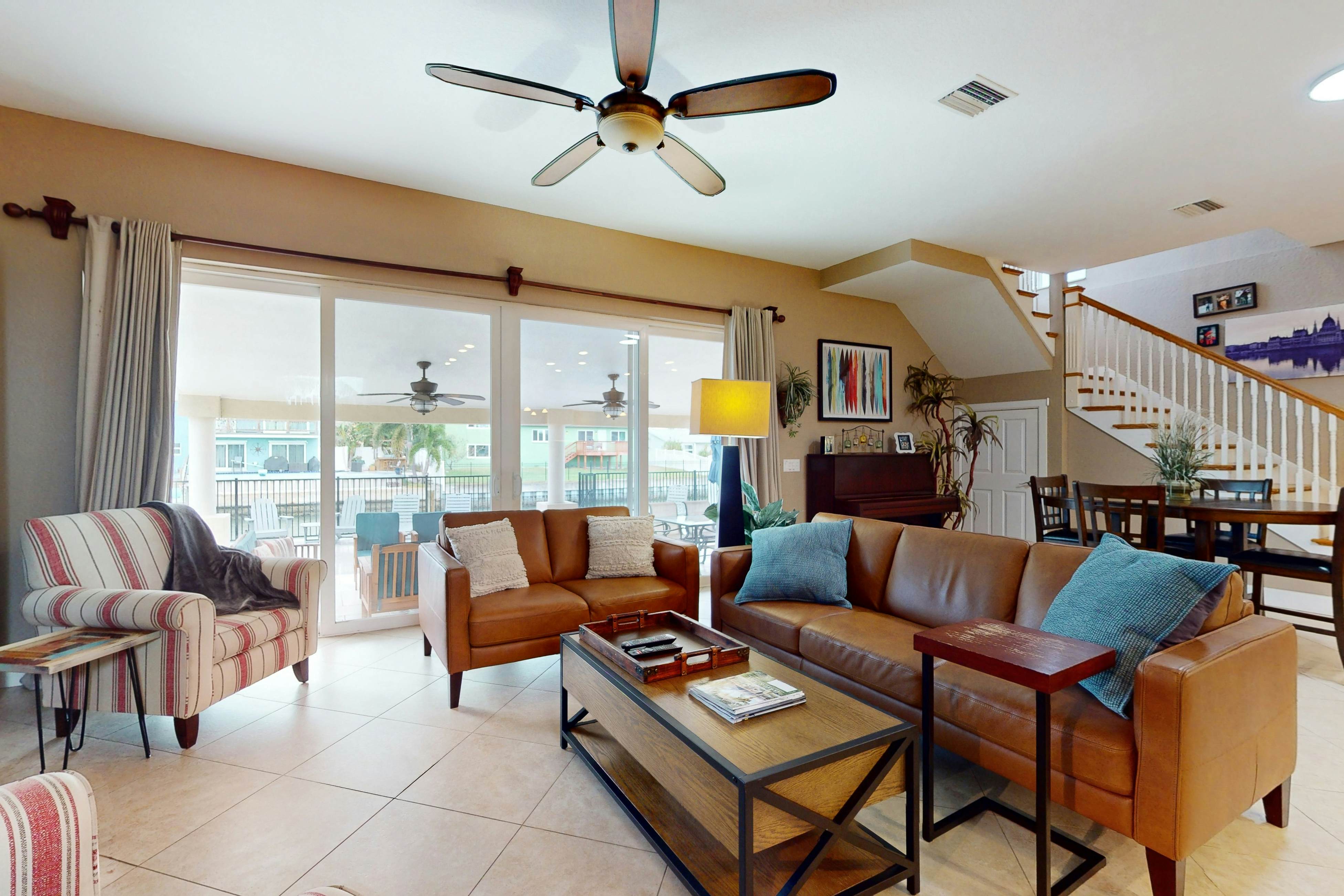 2,657-sq-ft upscale canal home with pool, dock & stunning main suite - dog-friendly