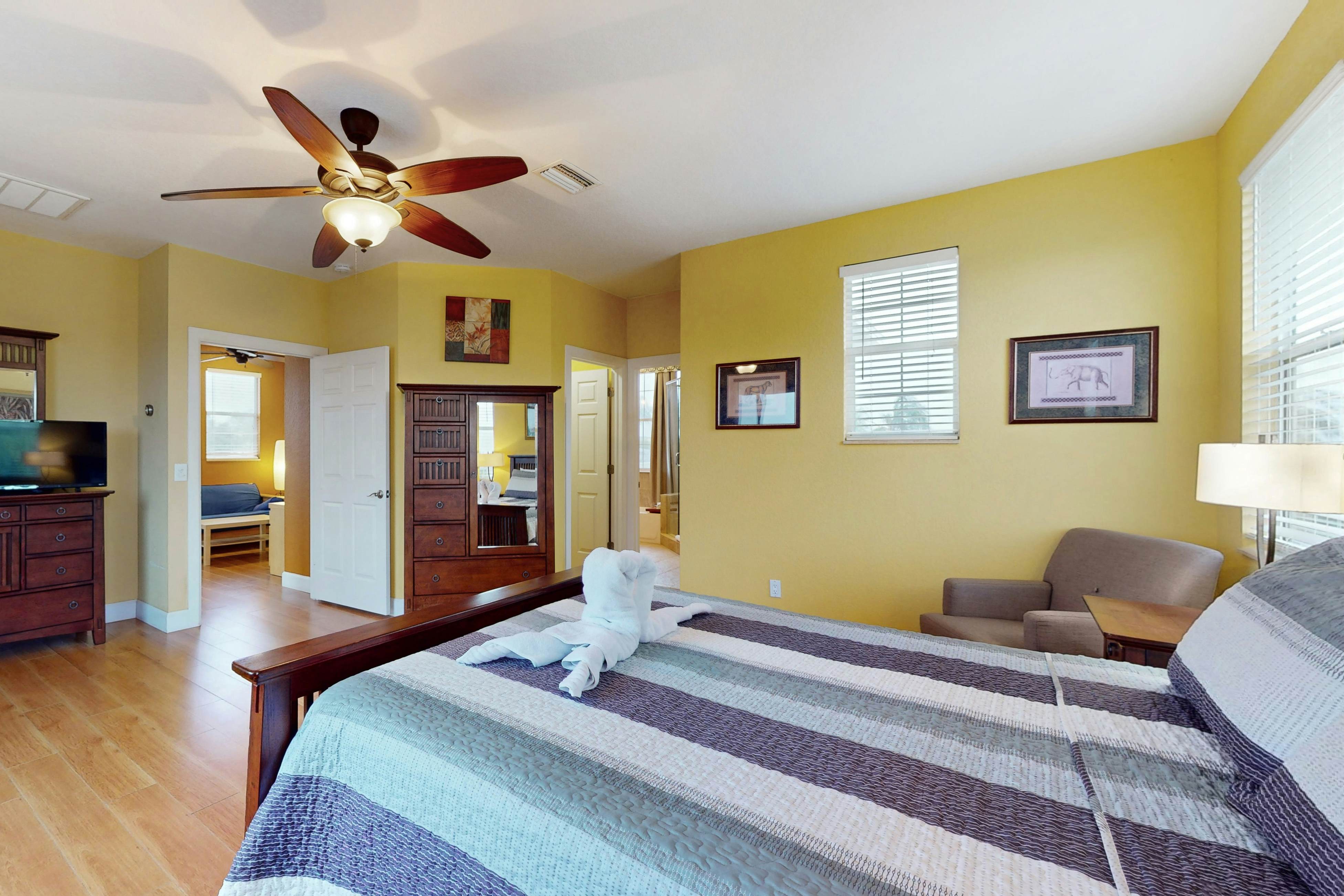 2,657-sq-ft upscale canal home with pool, dock & stunning main suite - dog-friendly