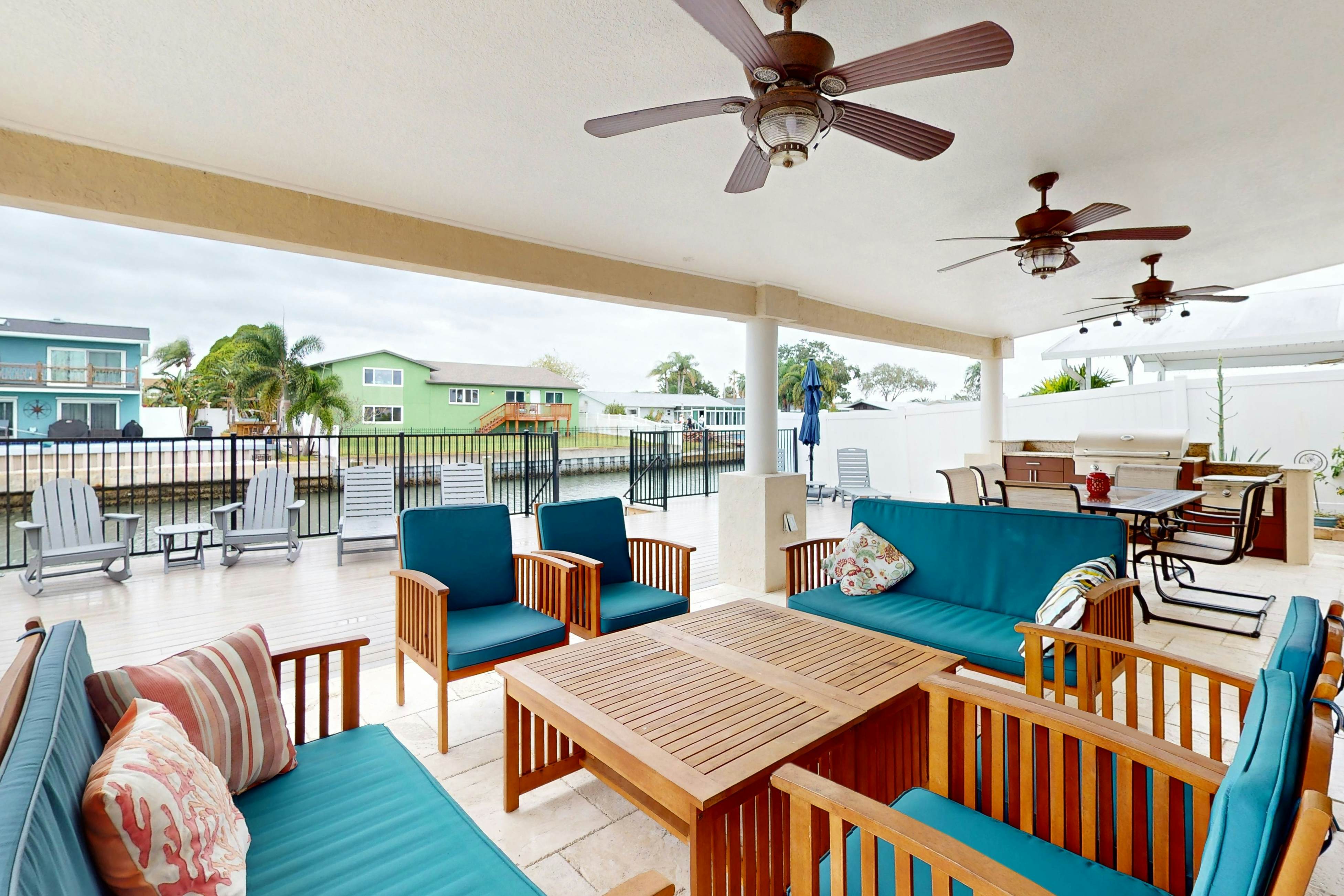 2,657-sq-ft upscale canal home with pool, dock & stunning main suite - dog-friendly