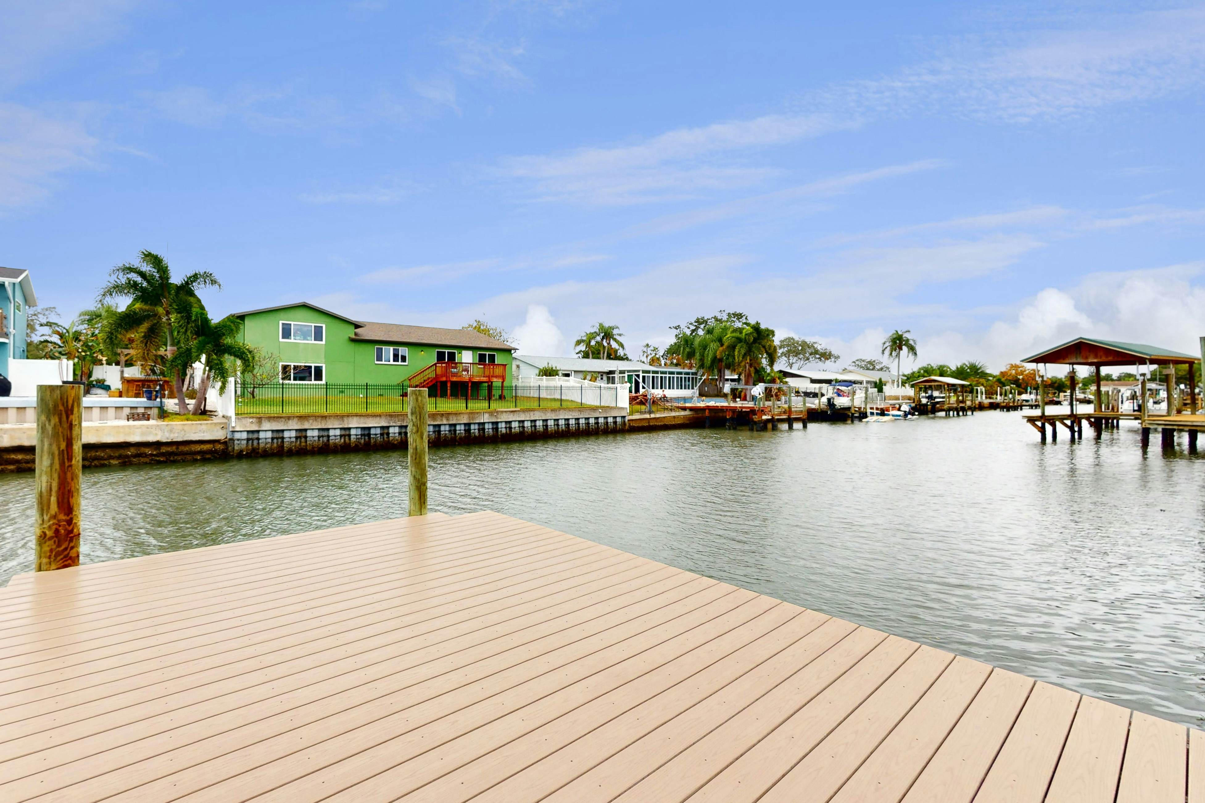 2,657-sq-ft upscale canal home with pool, dock & stunning main suite - dog-friendly