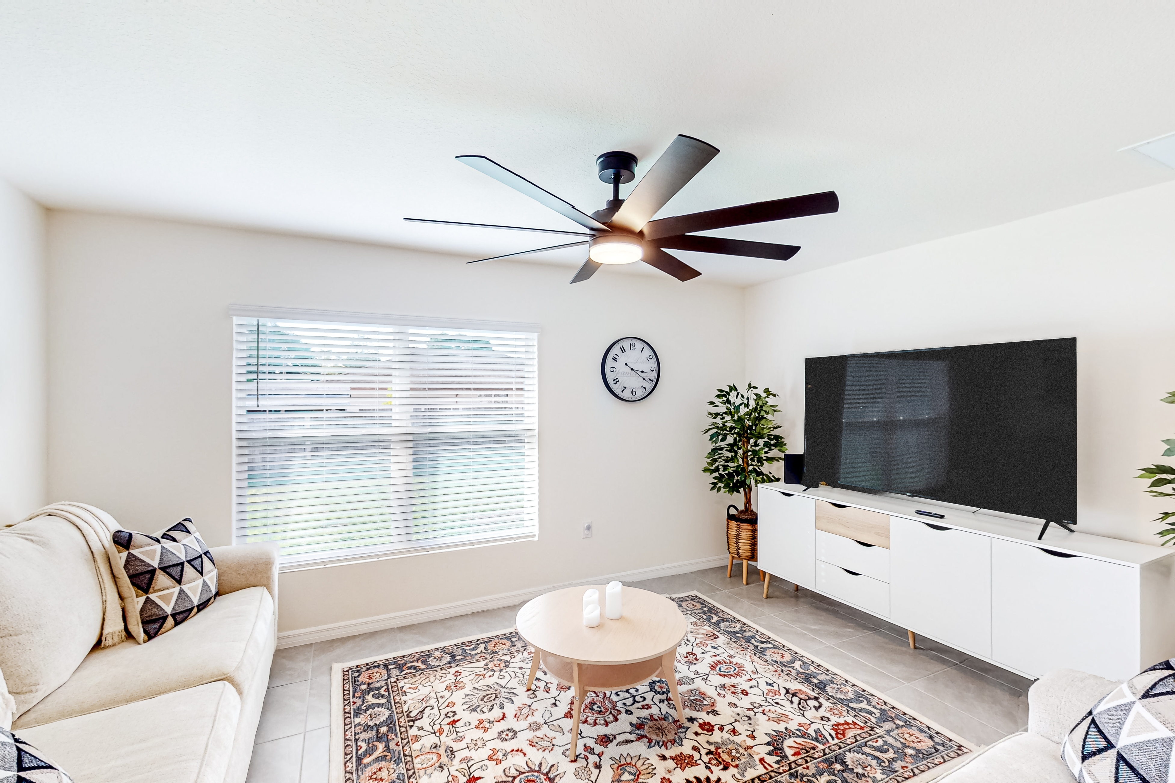 New home with large yard covered patio grill central AC and WD