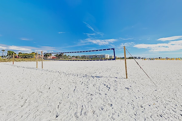 Ground floor getaway with a heated pool and central AC walk to the beach