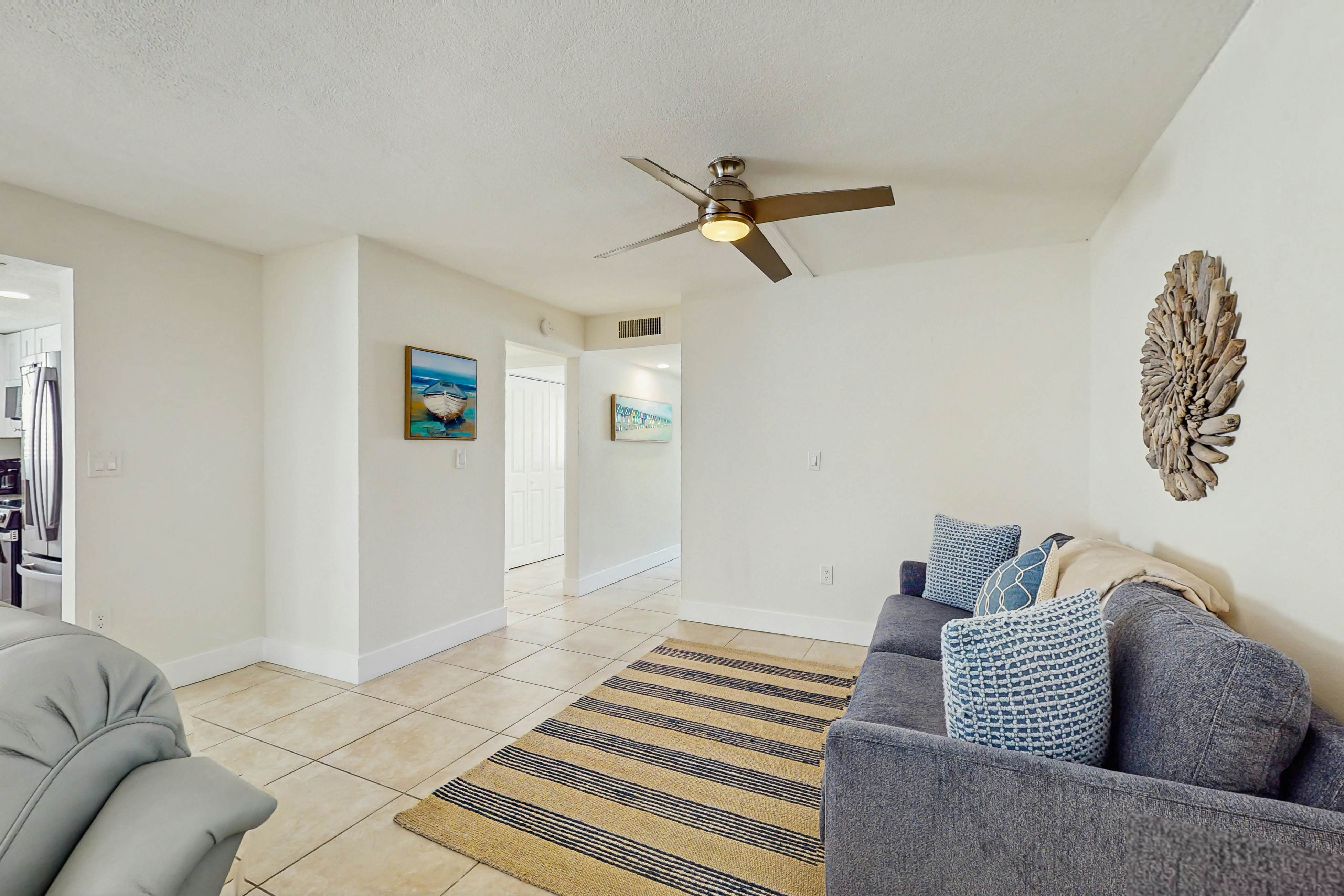 Ground-floor getaway with a heated pool & central AC - walk to the beach