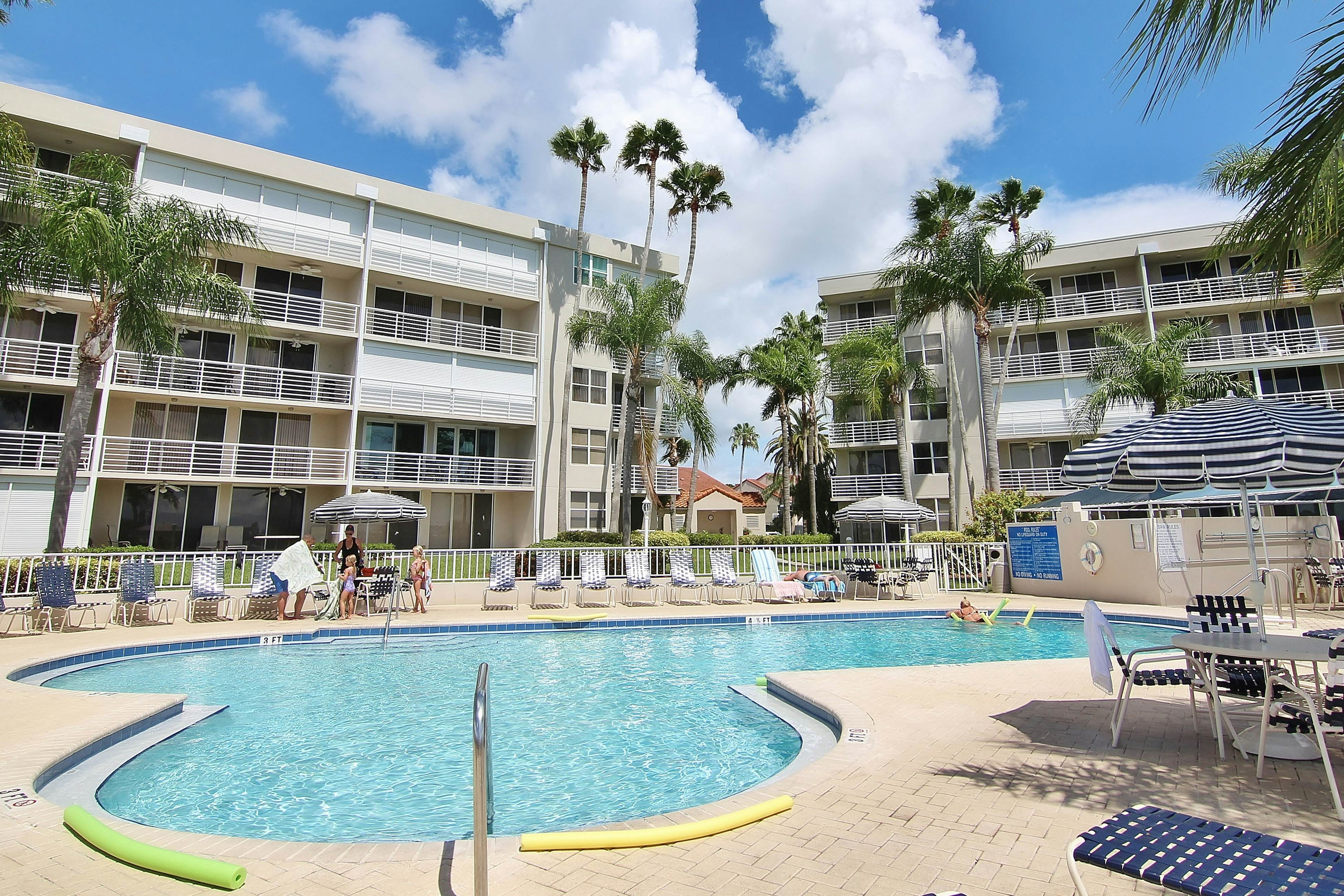 Bayfront condo near St Pete Beach with pool and hot tub central AC and WD