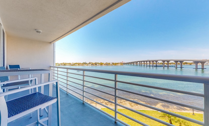 Bayfront condo near St Pete Beach with pool and hot tub central AC and WD