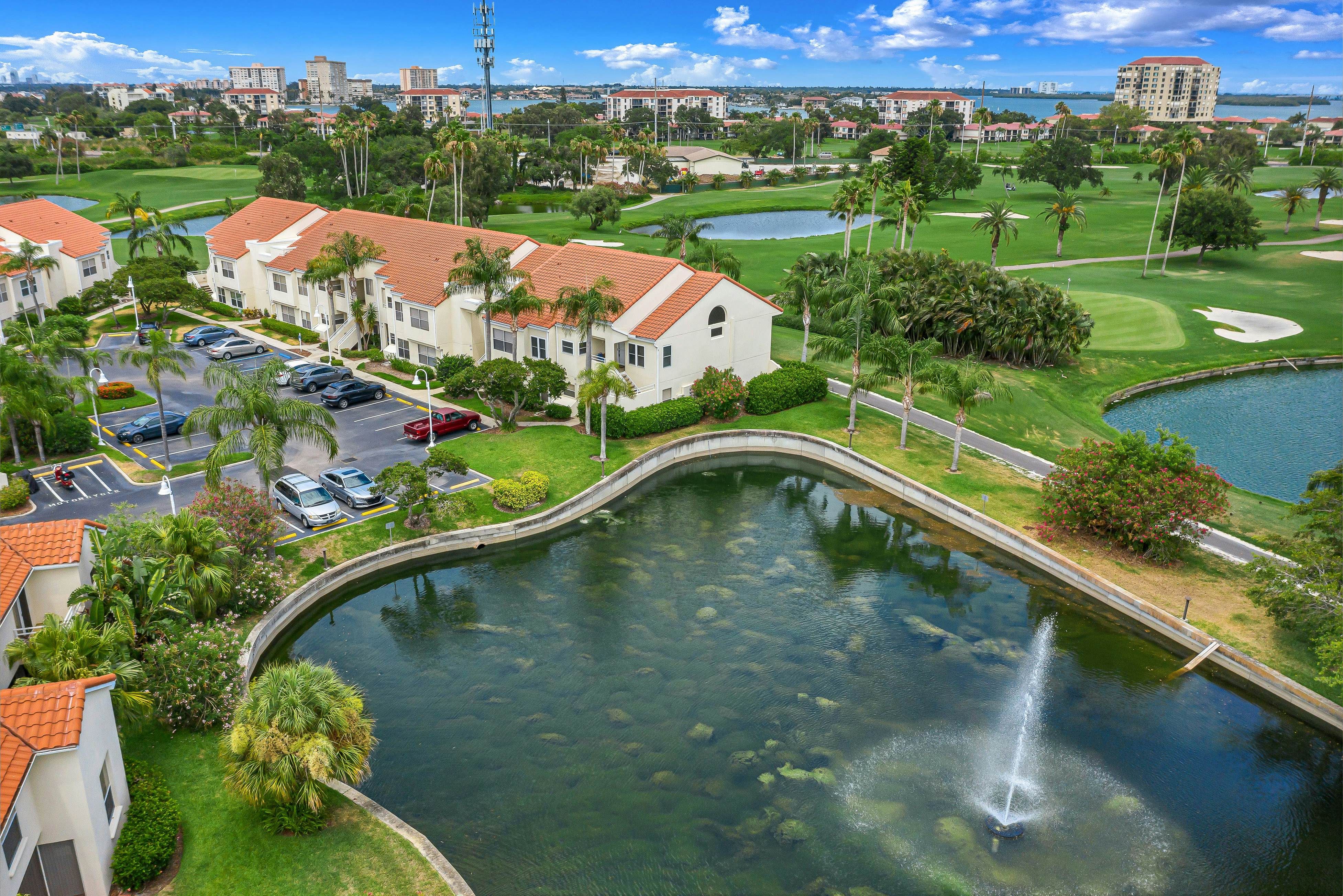 Golf Course View front condo with pool and private beach access snowbird friendly