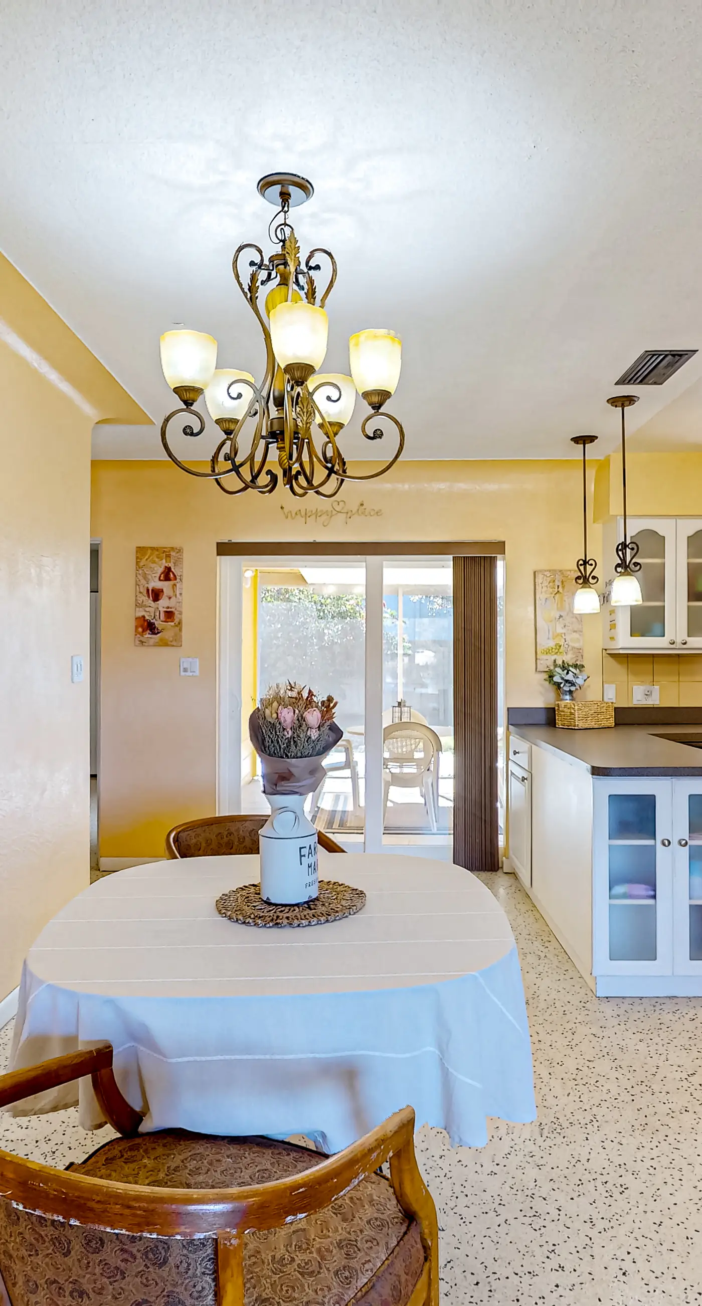 Single story home near beach with heated private pool enclosed yard Dogs ok