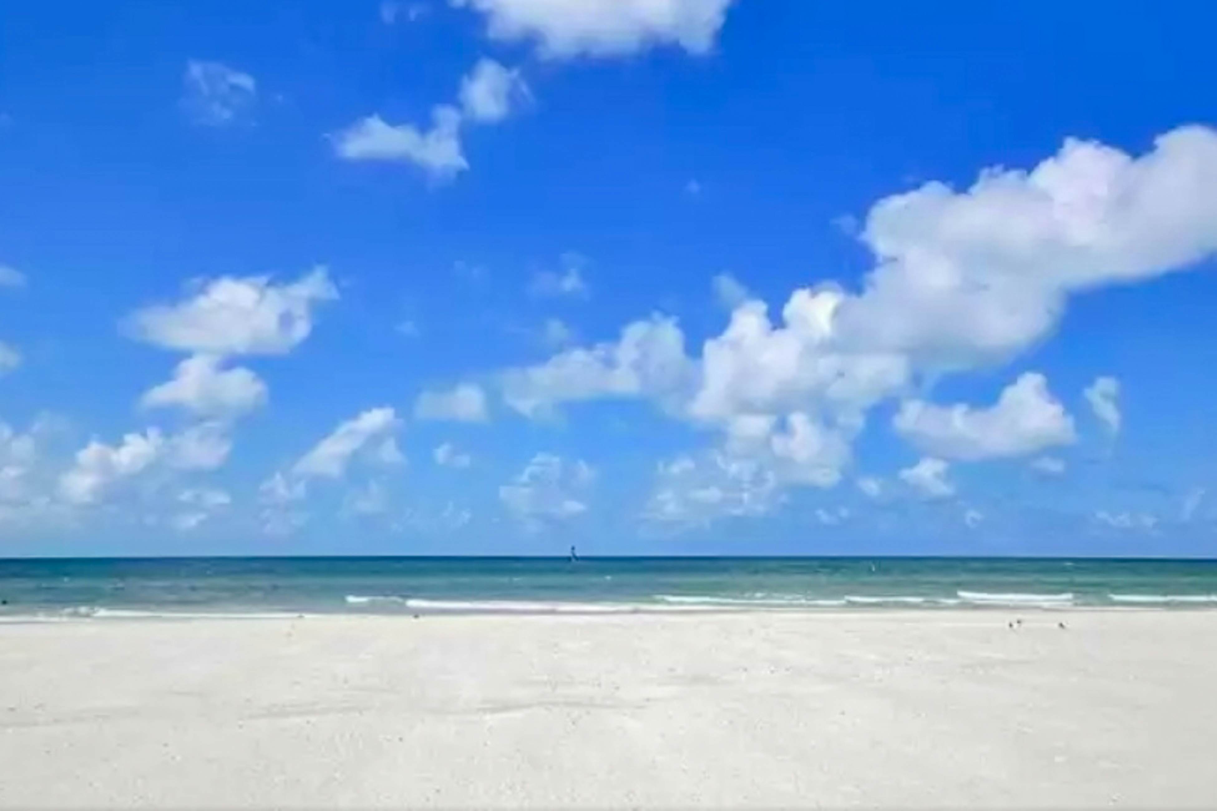 Retro chic beachfront studio mere steps from sand grilling area and shuffleboard